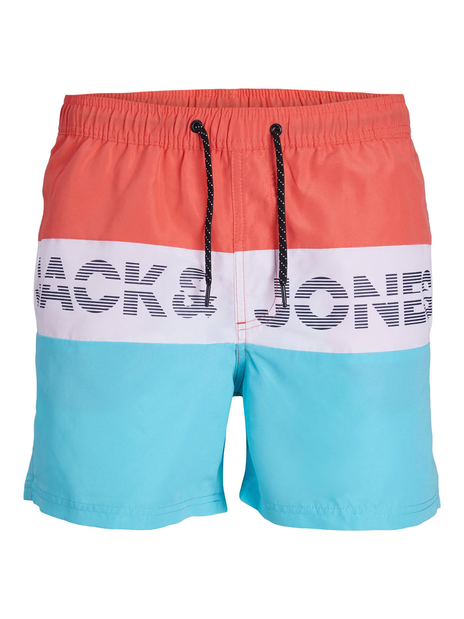 JACK & JONES Plavecké šortky námornícka modrá / svetlomodrá / svetlosivá / koralová - Pepit.sk