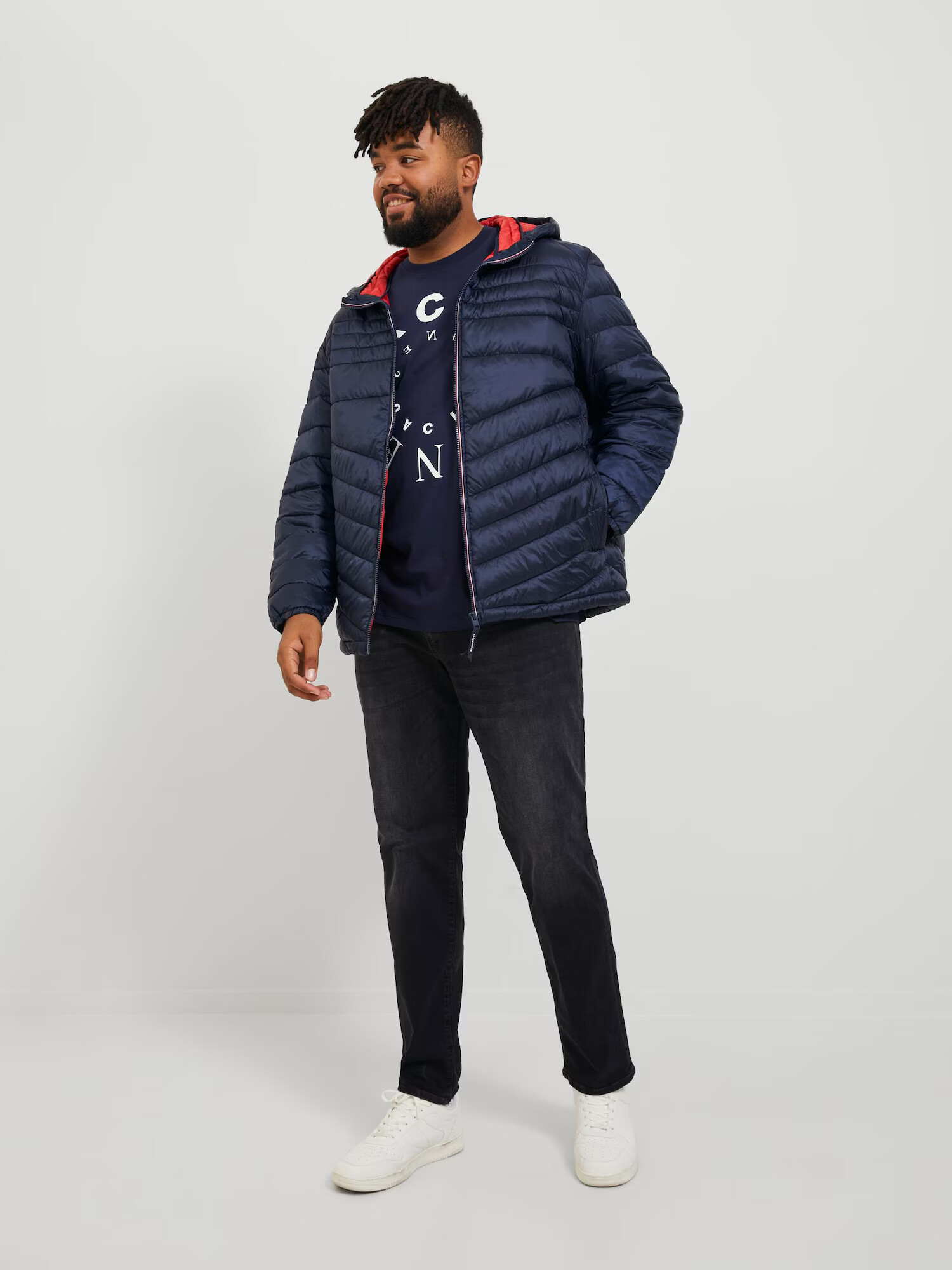 Jack & Jones Plus Džínsy 'Glenn' čierny denim - Pepit.sk