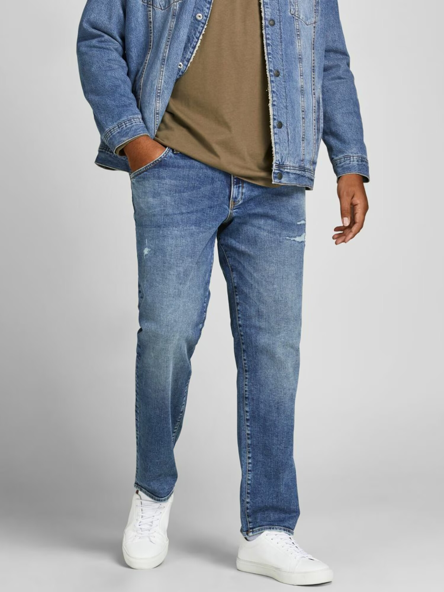 Jack & Jones Plus Džínsy 'Glenn' modrá denim - Pepit.sk