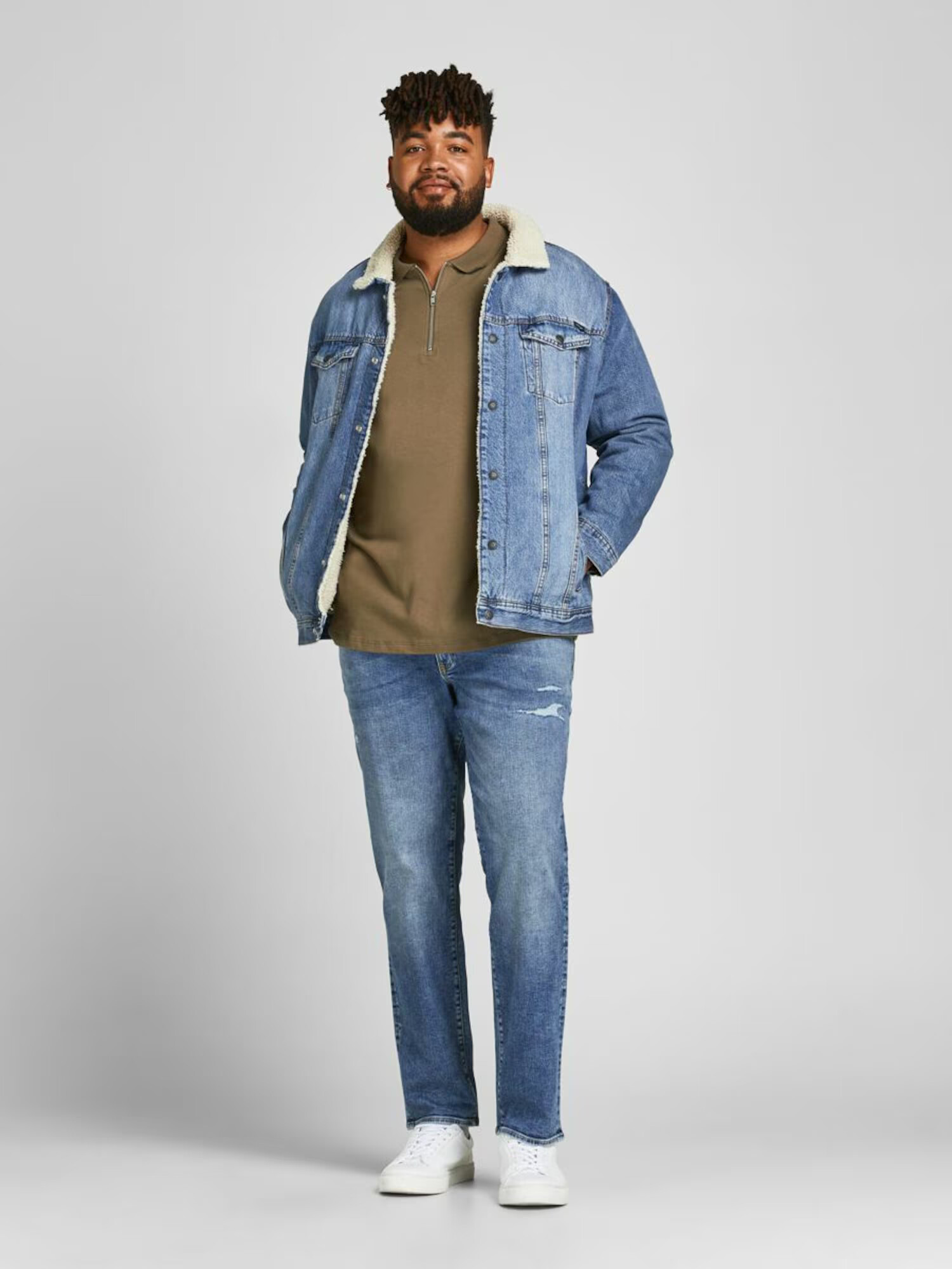 Jack & Jones Plus Džínsy 'Glenn' modrá denim - Pepit.sk