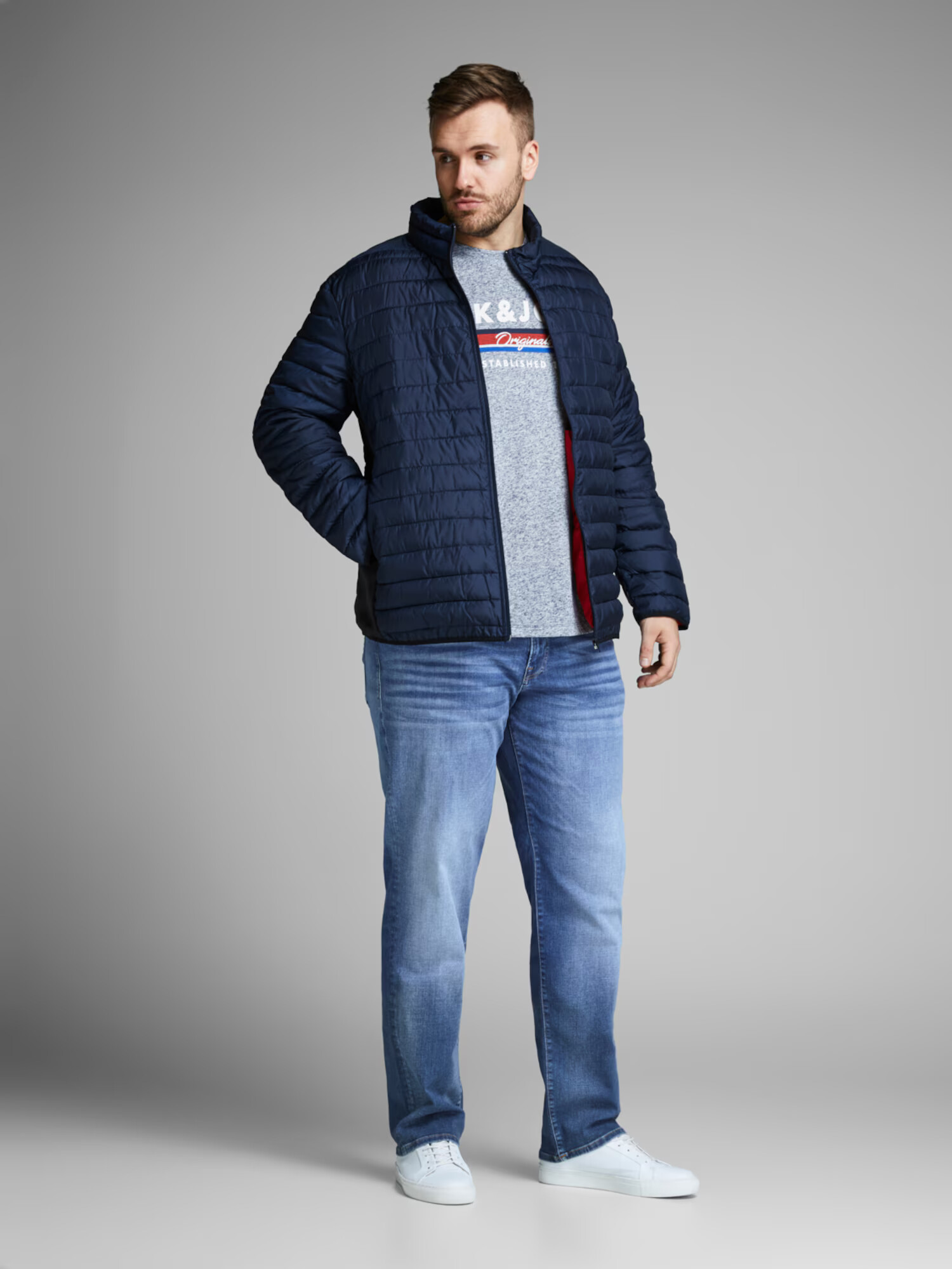 Jack & Jones Plus Džínsy 'Tim' modrá denim - Pepit.sk