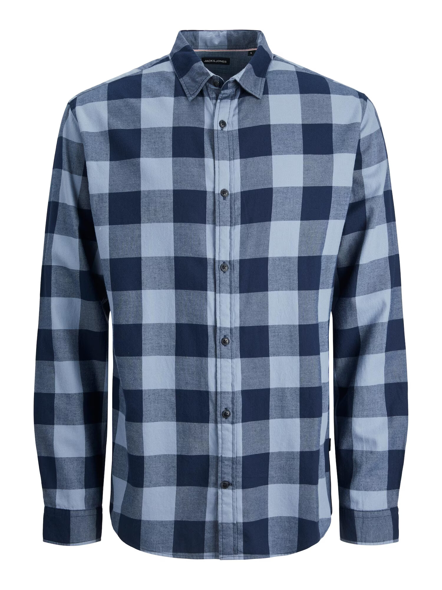 Jack & Jones Plus Košeľa 'GINGHAM' modrosivá / tmavomodrá - Pepit.sk