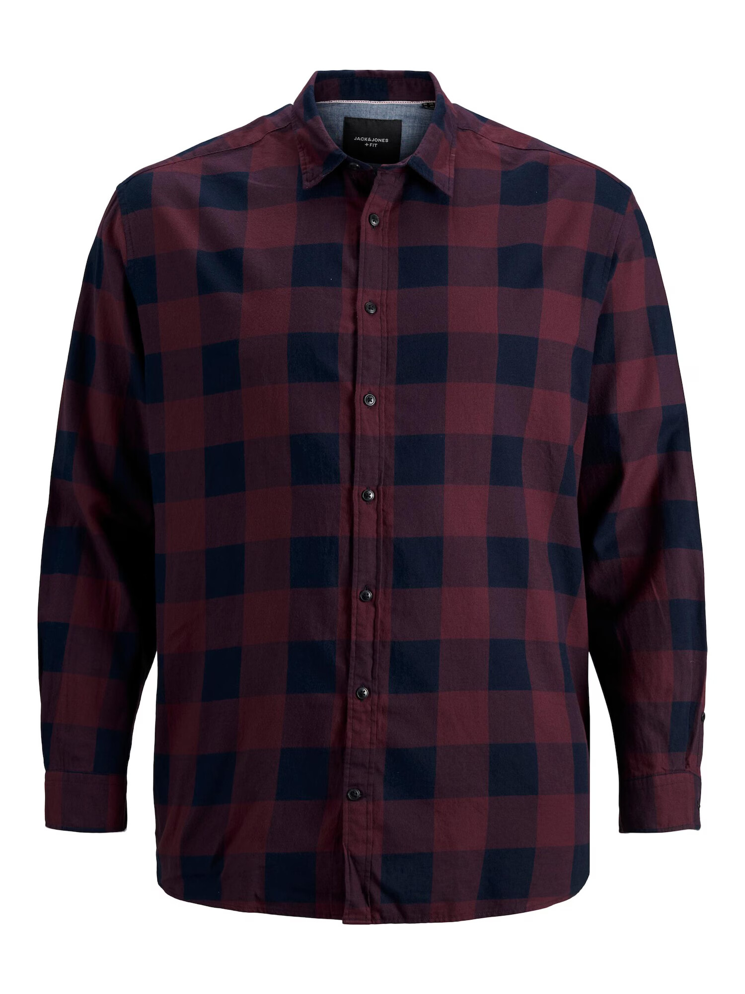 Jack & Jones Plus Košeľa 'Gingham' fialová / čierna - Pepit.sk