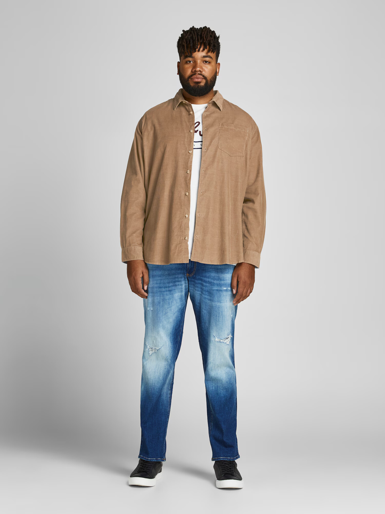 Jack & Jones Plus Košeľa 'Kendrick' svetlobéžová - Pepit.sk