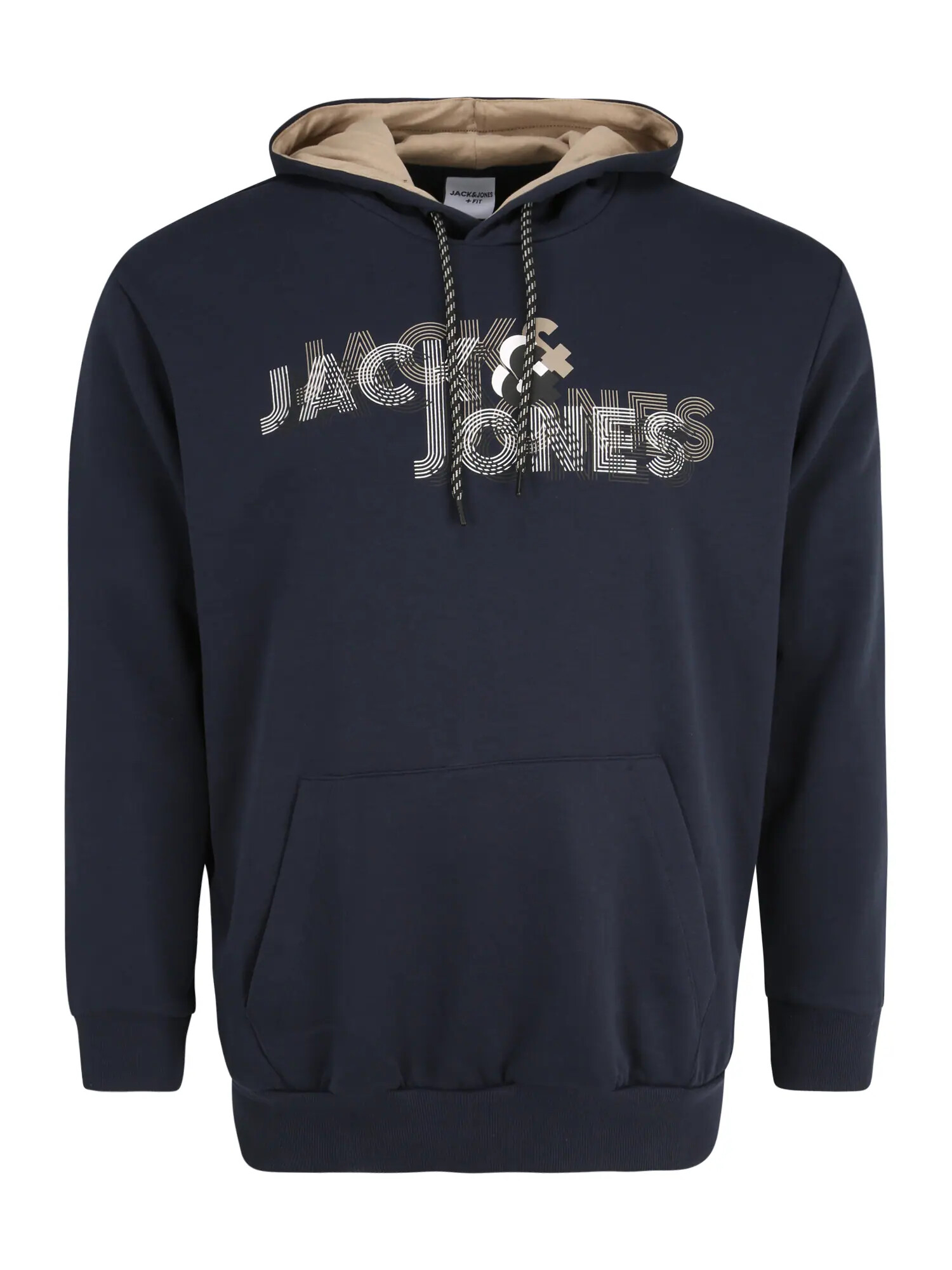 Jack & Jones Plus Mikina béžová / modrá / sivá - Pepit.sk