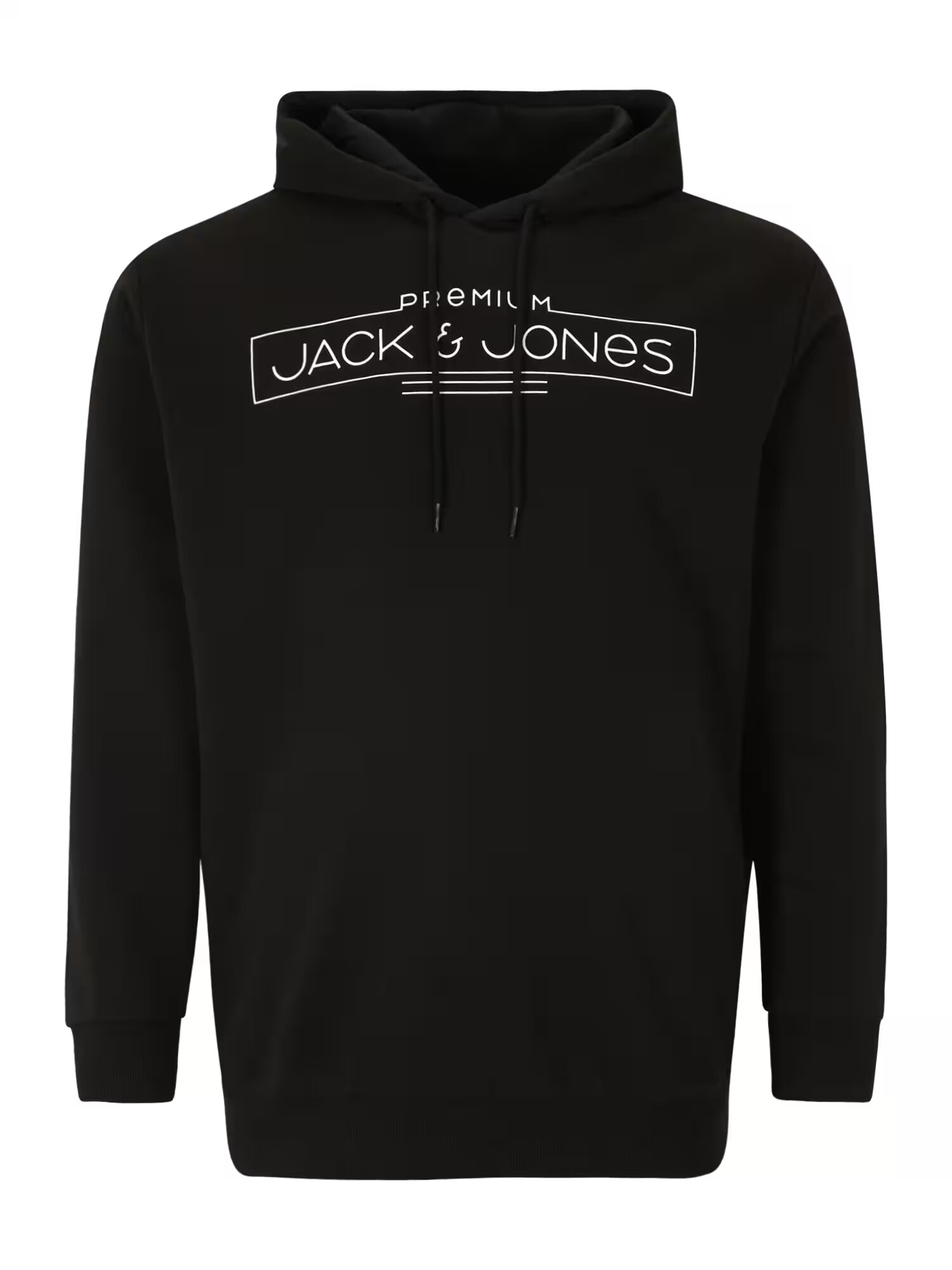 Jack & Jones Plus Mikina čierna / biela - Pepit.sk