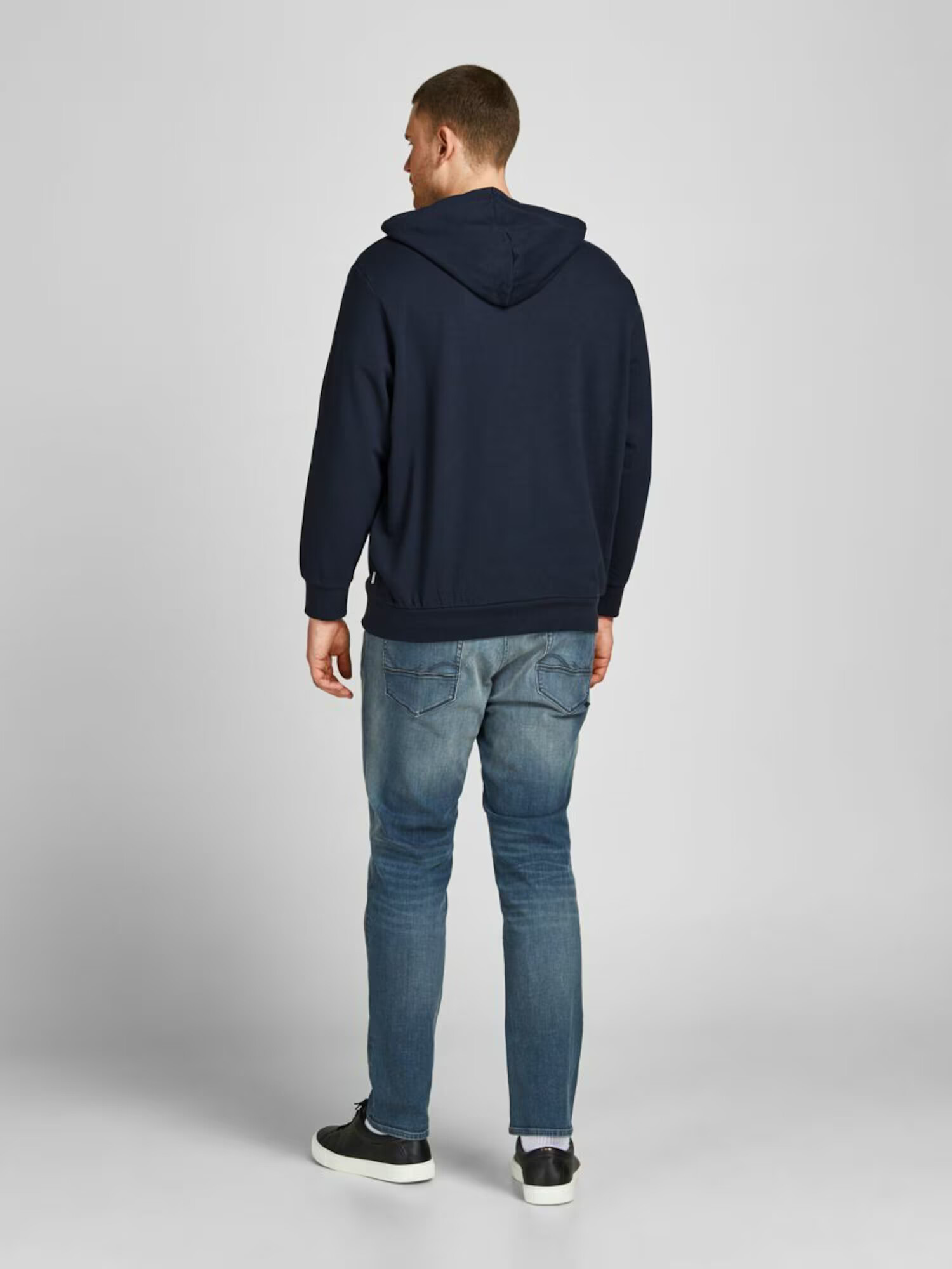 Jack & Jones Plus Mikina námornícka modrá / červená - Pepit.sk