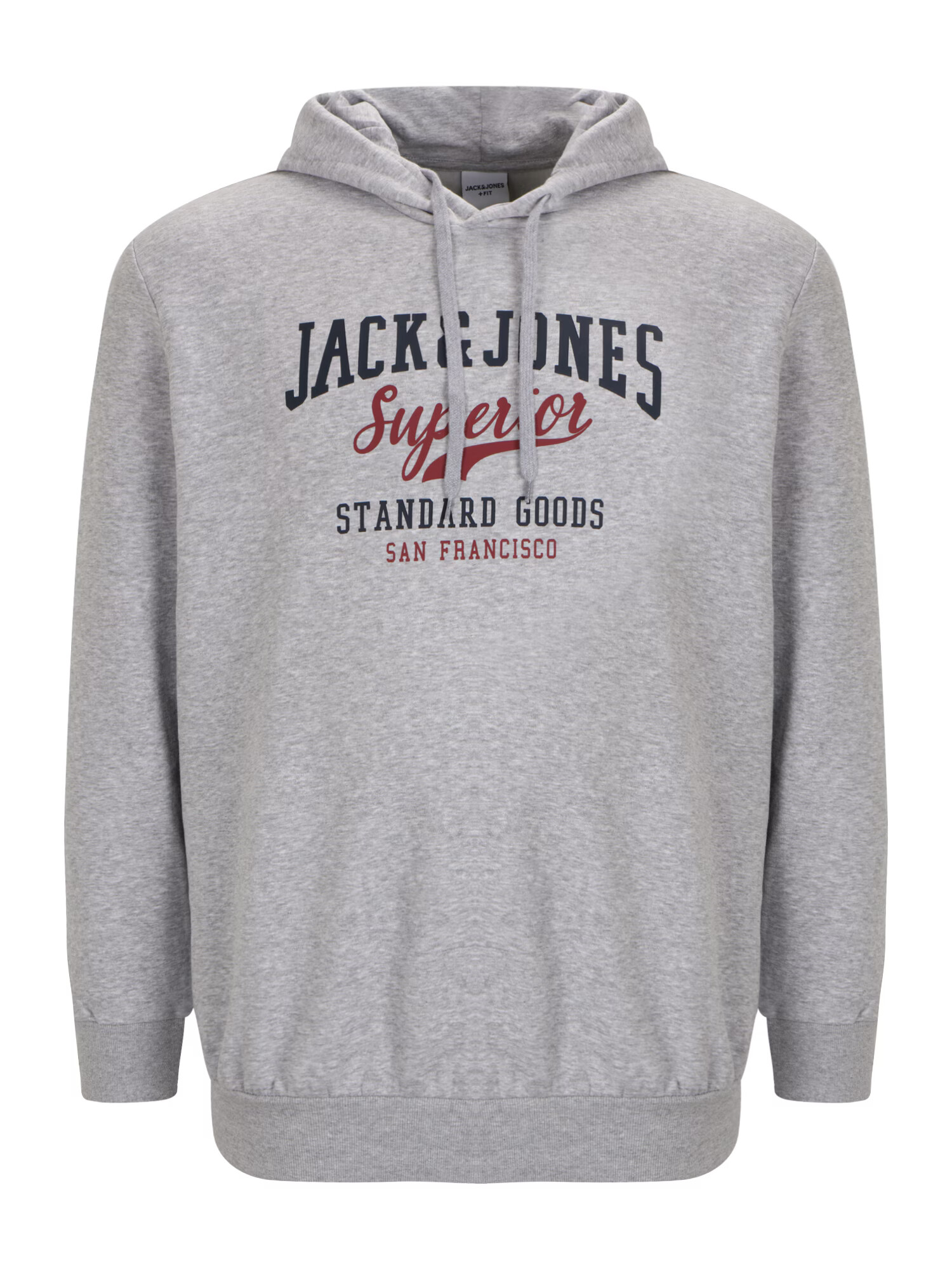 Jack & Jones Plus Mikina námornícka modrá / sivá melírovaná / ohnivo červená - Pepit.sk