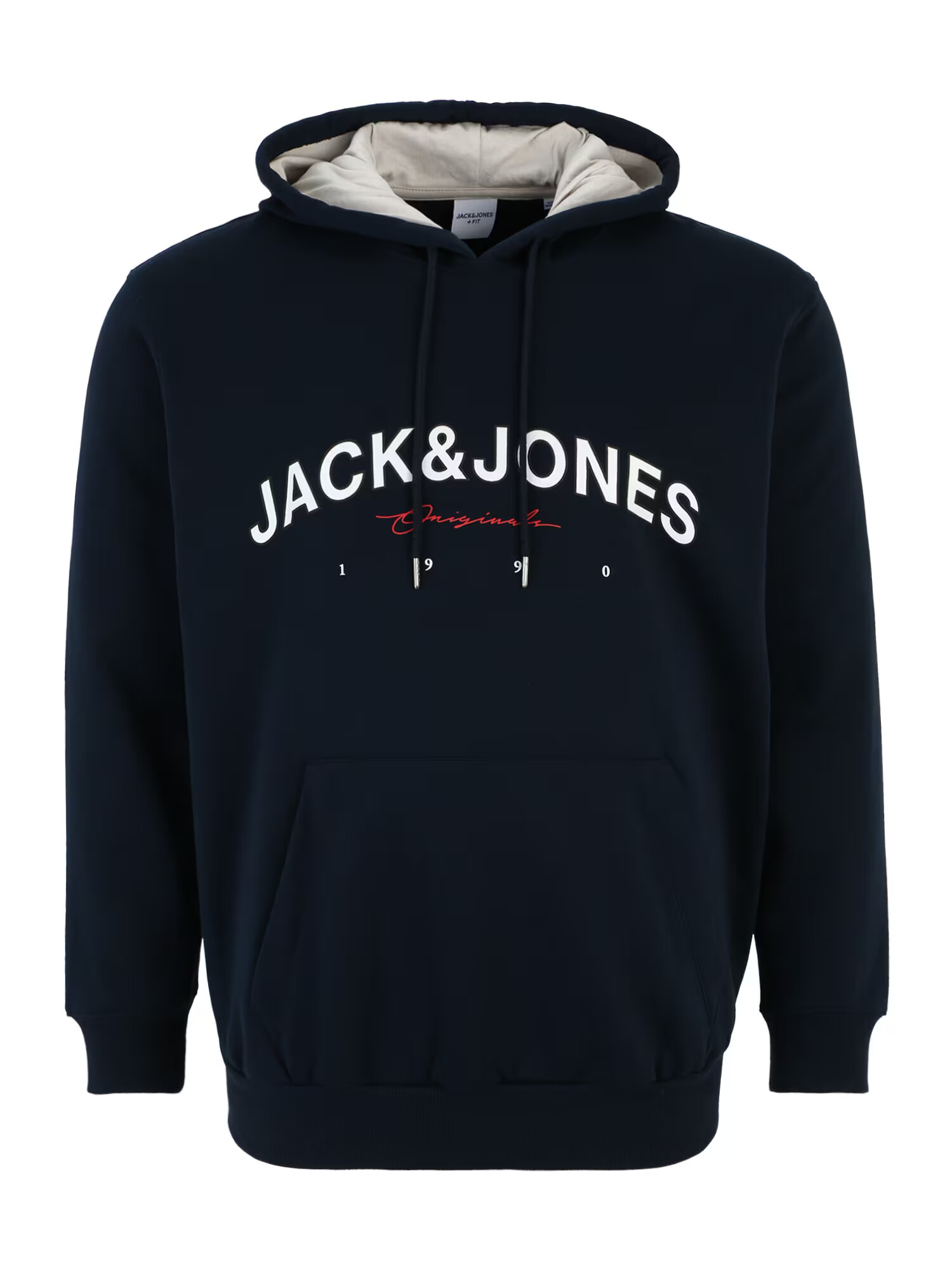 Jack & Jones Plus Mikina tmavomodrá / červená / biela - Pepit.sk