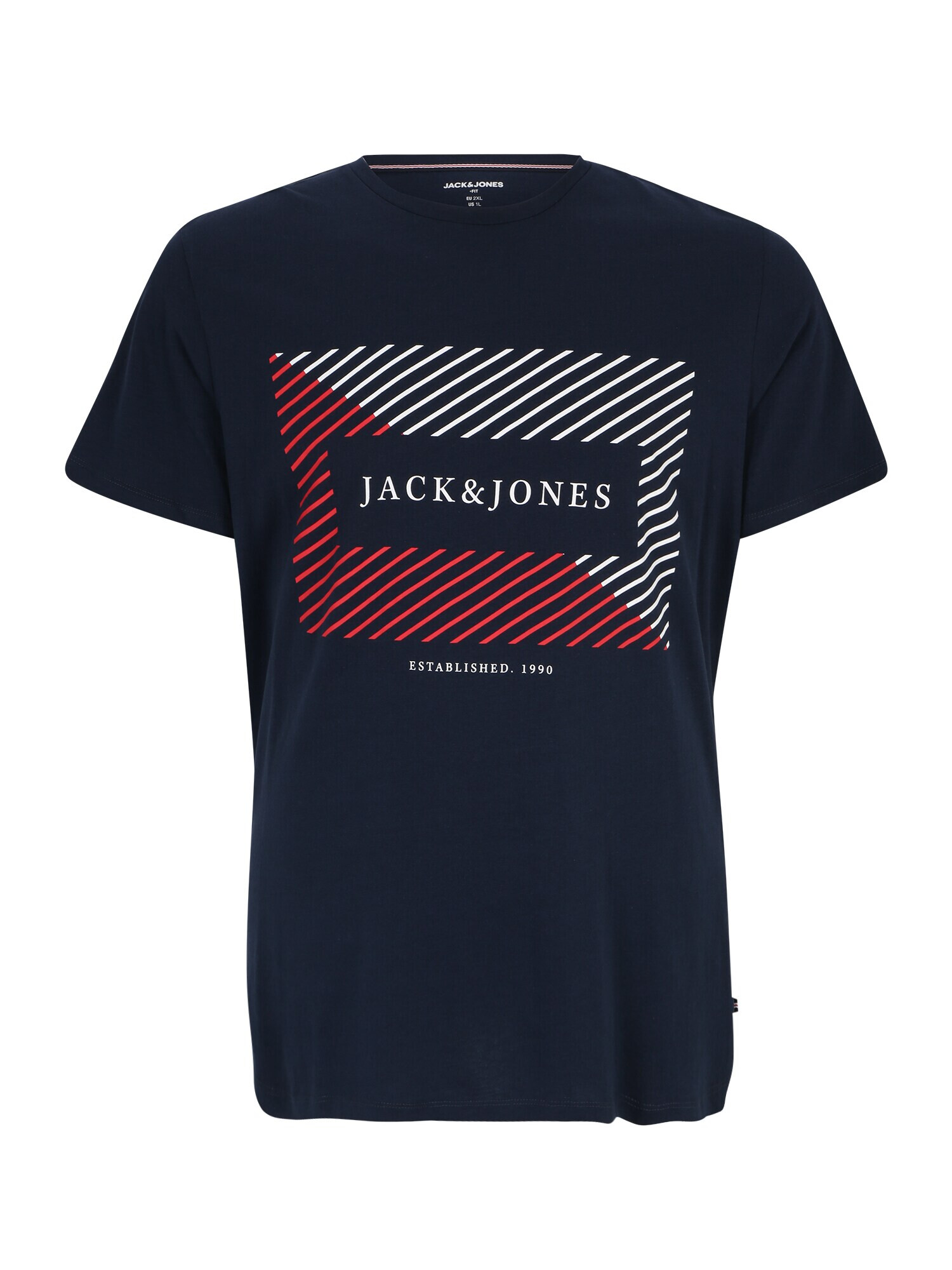 Jack & Jones Plus Tričko 'CYRUS' námornícka modrá / tmavočervená / biela - Pepit.sk