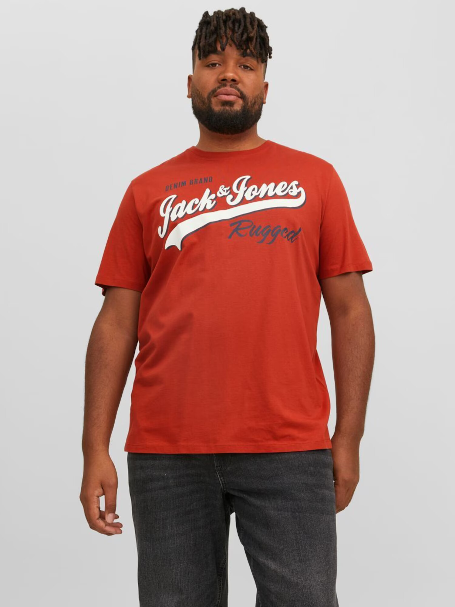 Jack & Jones Plus Tričko oranžová / čierna / biela - Pepit.sk