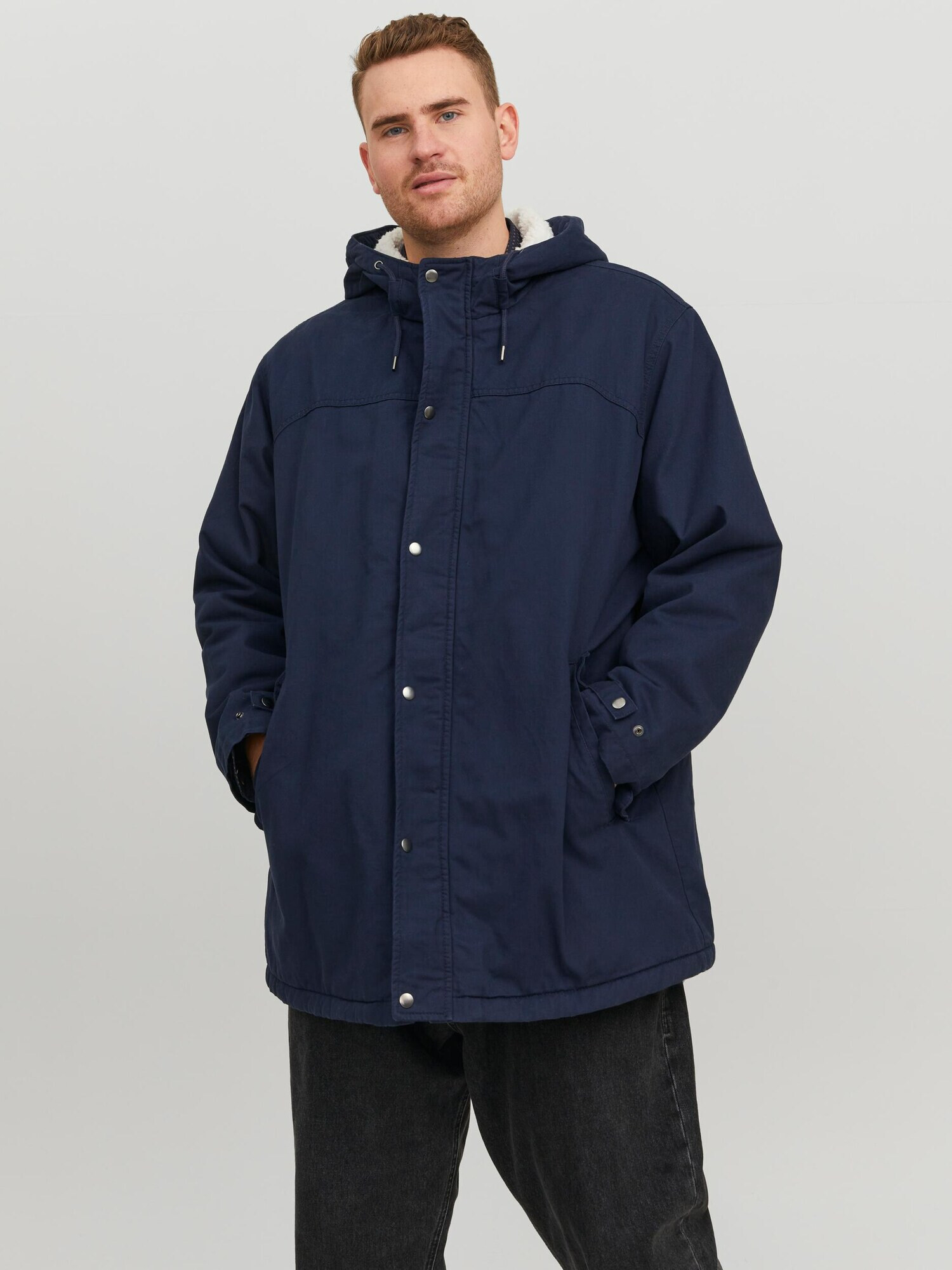 Jack & Jones Plus Zimná parka 'State' námornícka modrá - Pepit.sk