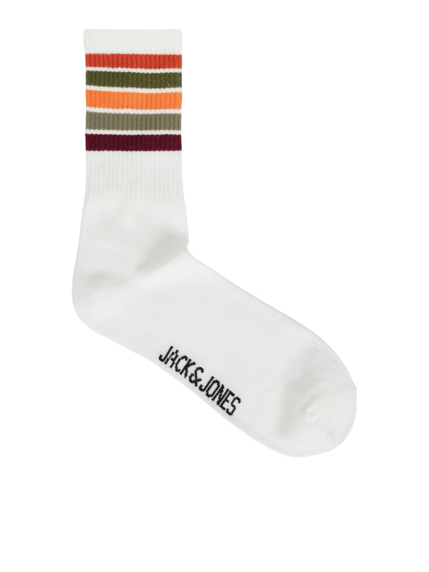 JACK & JONES Ponožky 'ATHLETIC RAINBOW' sivá / olivová / oranžová / biela - Pepit.sk