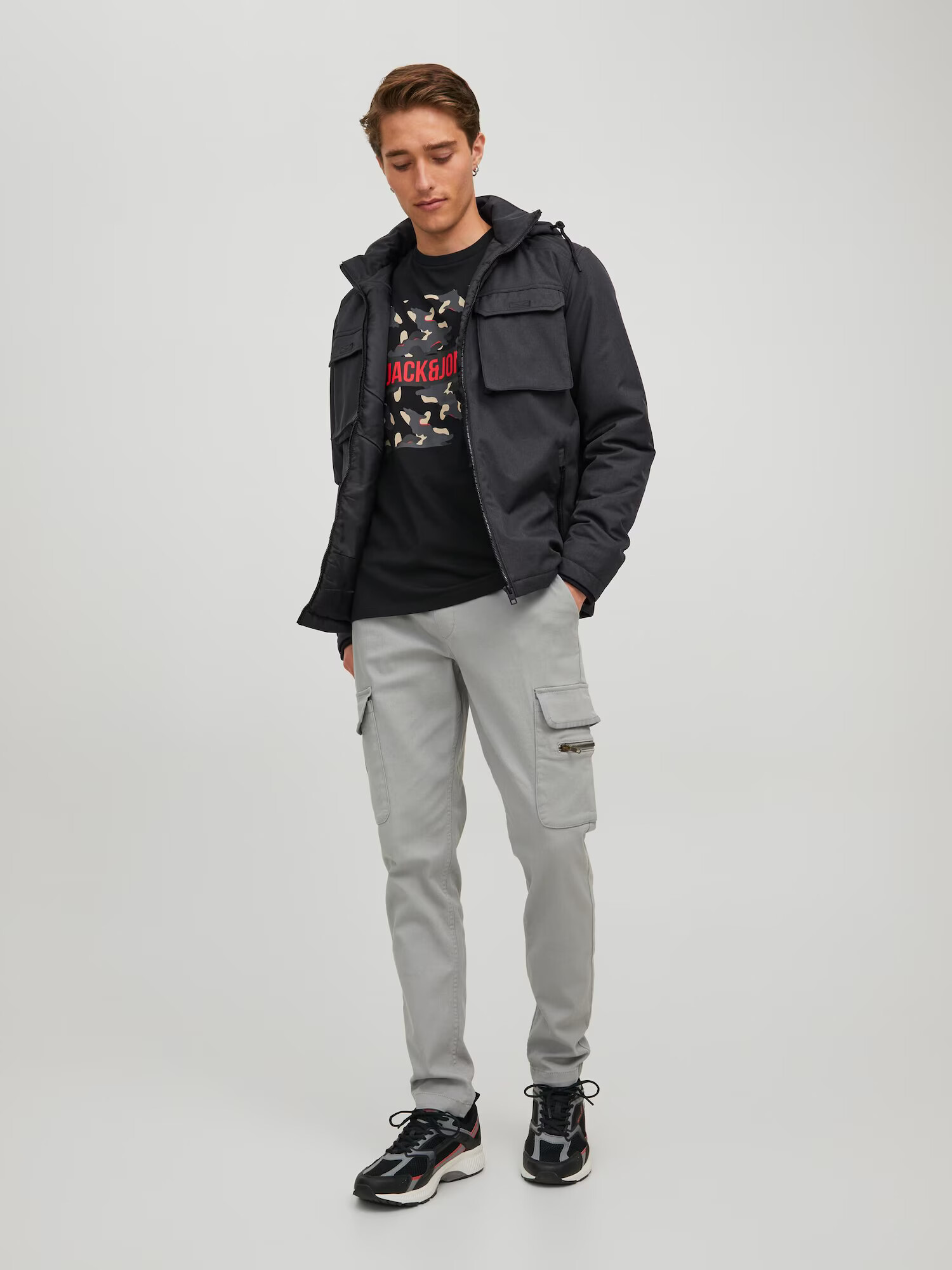 JACK & JONES Prechodná bunda 'AXE' čierna - Pepit.sk