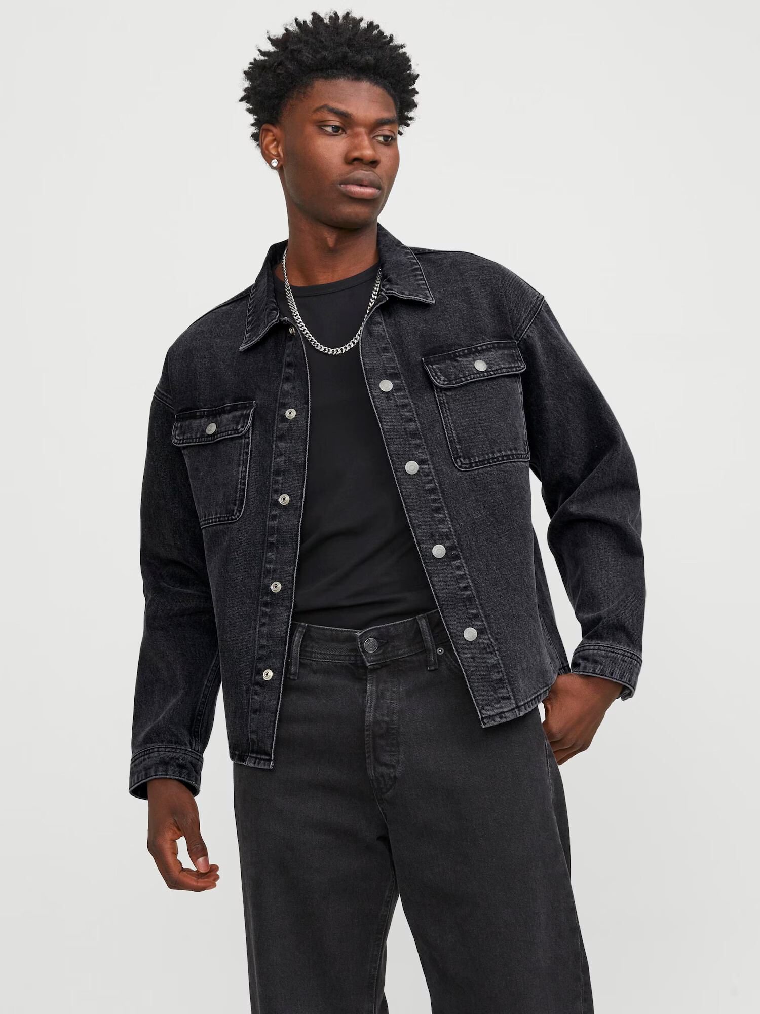 JACK & JONES Prechodná bunda 'Chase' čierny denim - Pepit.sk