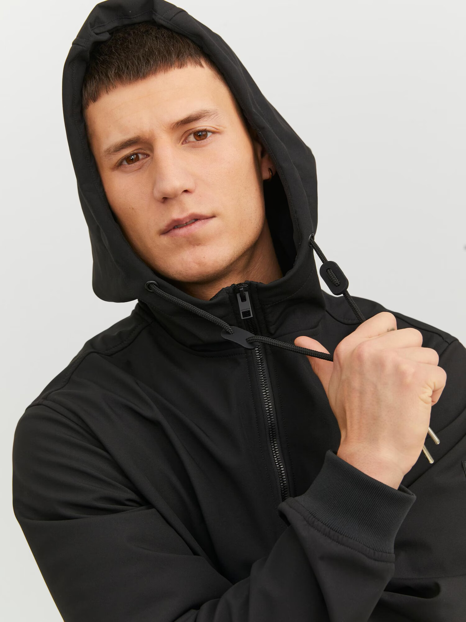 JACK & JONES Prechodná bunda čierna / biela - Pepit.sk