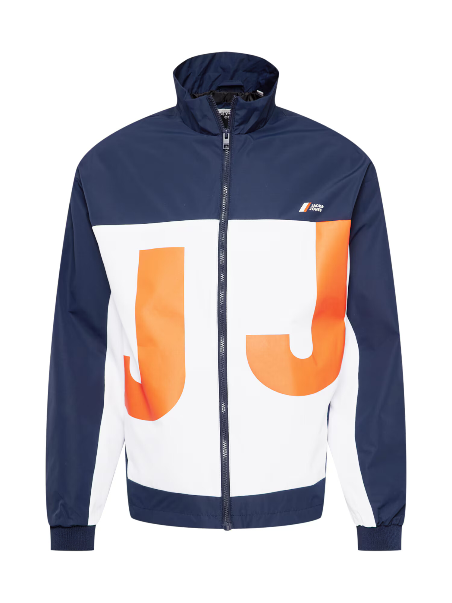 JACK & JONES Prechodná bunda 'CONRAD' tmavomodrá / oranžová / biela - Pepit.sk