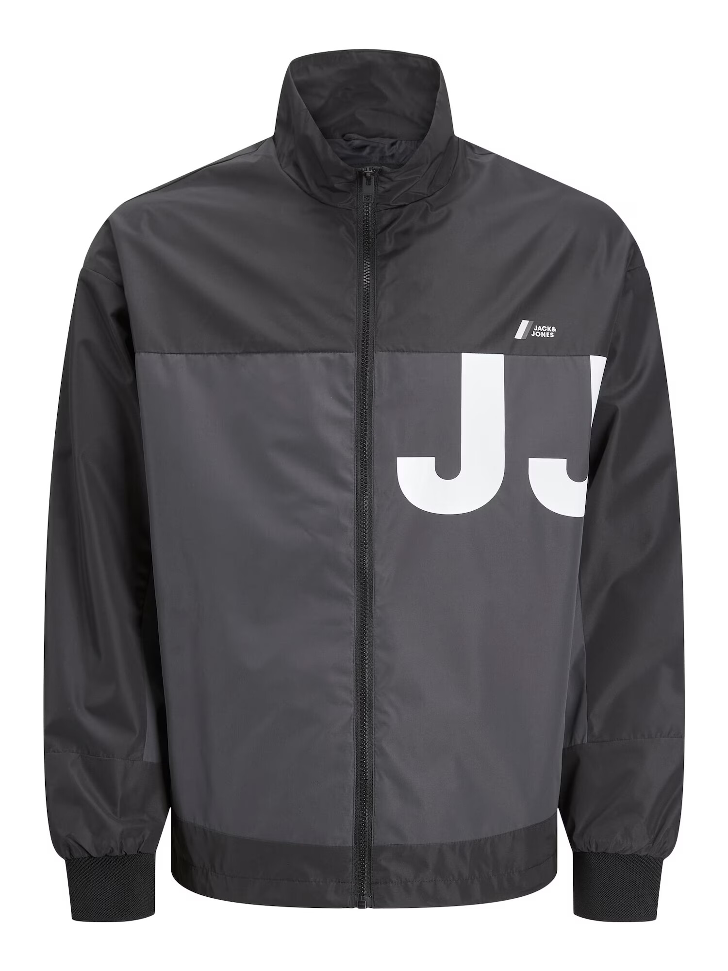 JACK & JONES Prechodná bunda 'Conrad' tmavosivá / čierna / biela - Pepit.sk