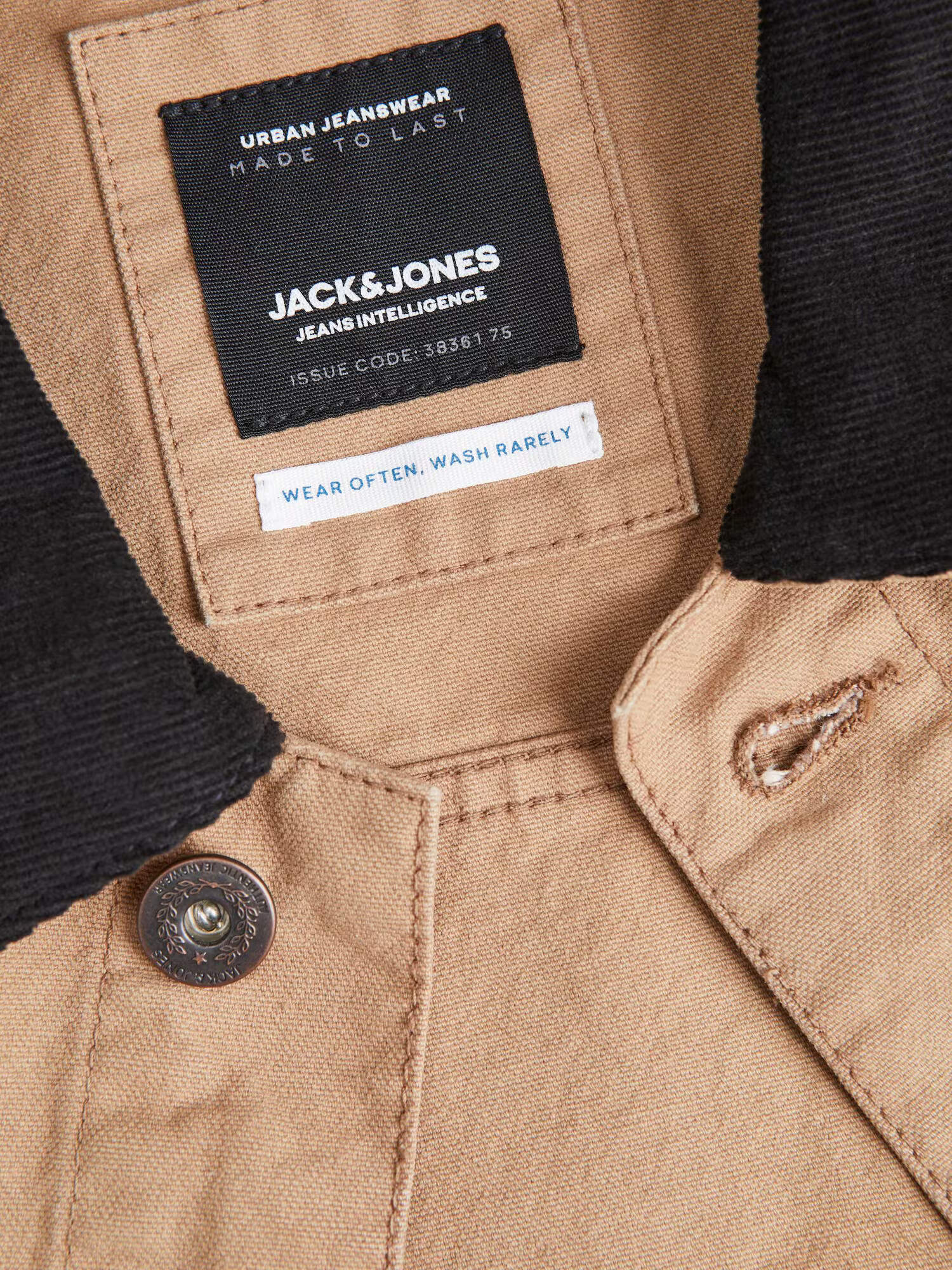 JACK & JONES Prechodná bunda 'Derek' svetlohnedá / červená / biela - Pepit.sk