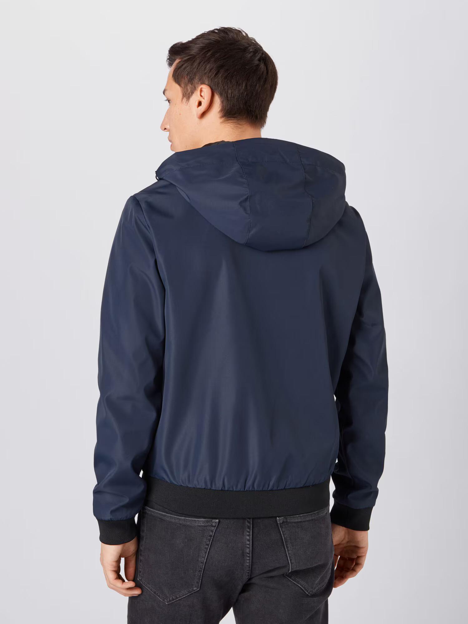 JACK & JONES Prechodná bunda 'Eseam' námornícka modrá / svetlooranžová / čierna / biela - Pepit.sk