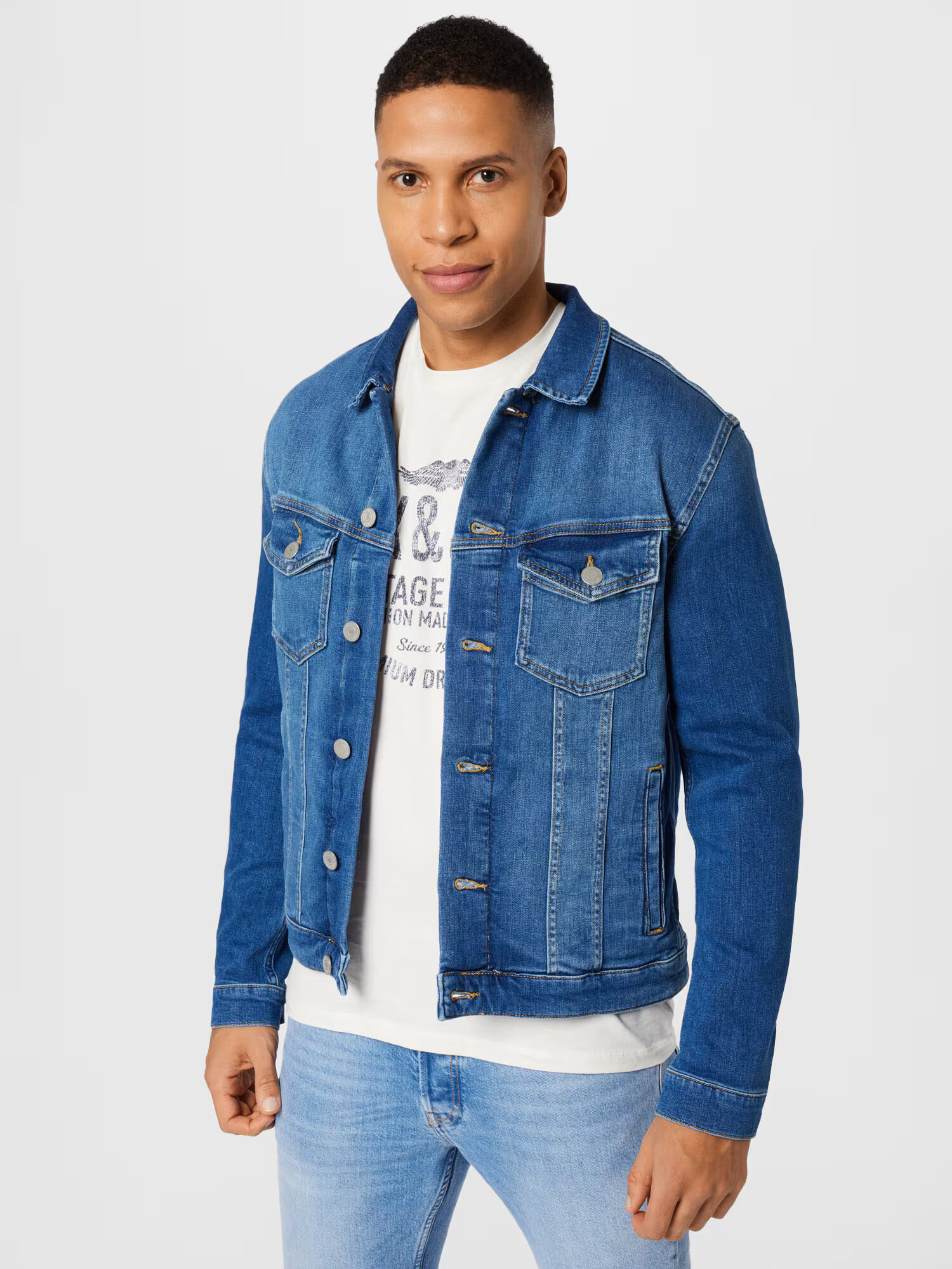 JACK & JONES Prechodná bunda 'Ialvin' modrá denim - Pepit.sk