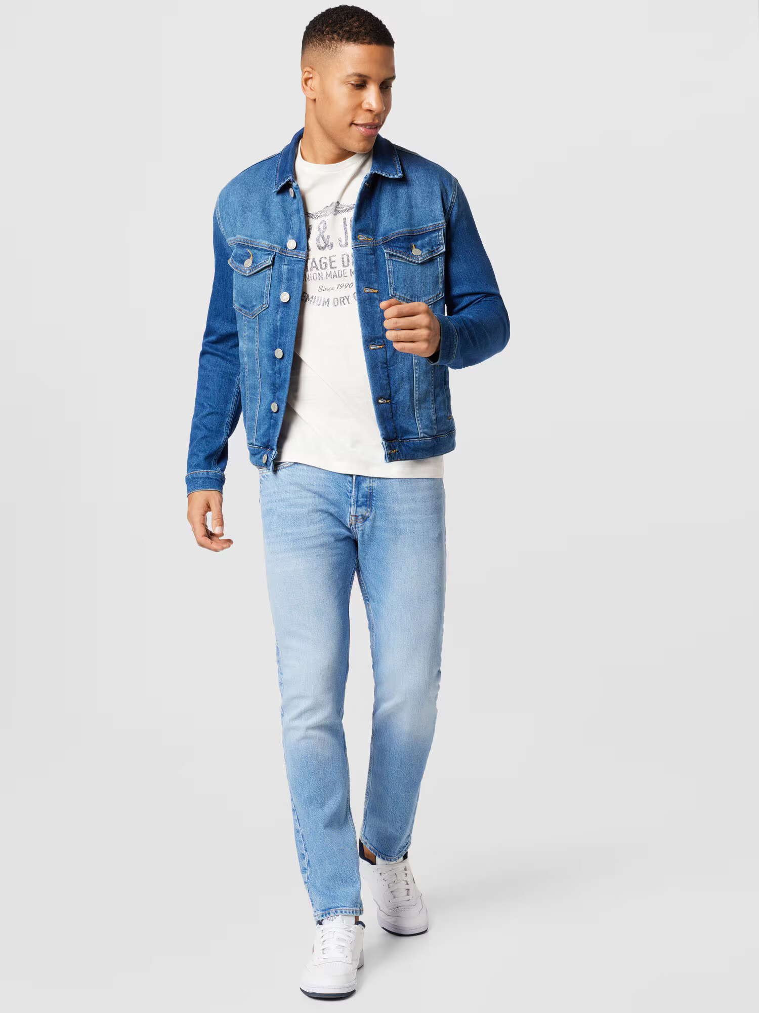 JACK & JONES Prechodná bunda 'Ialvin' modrá denim - Pepit.sk