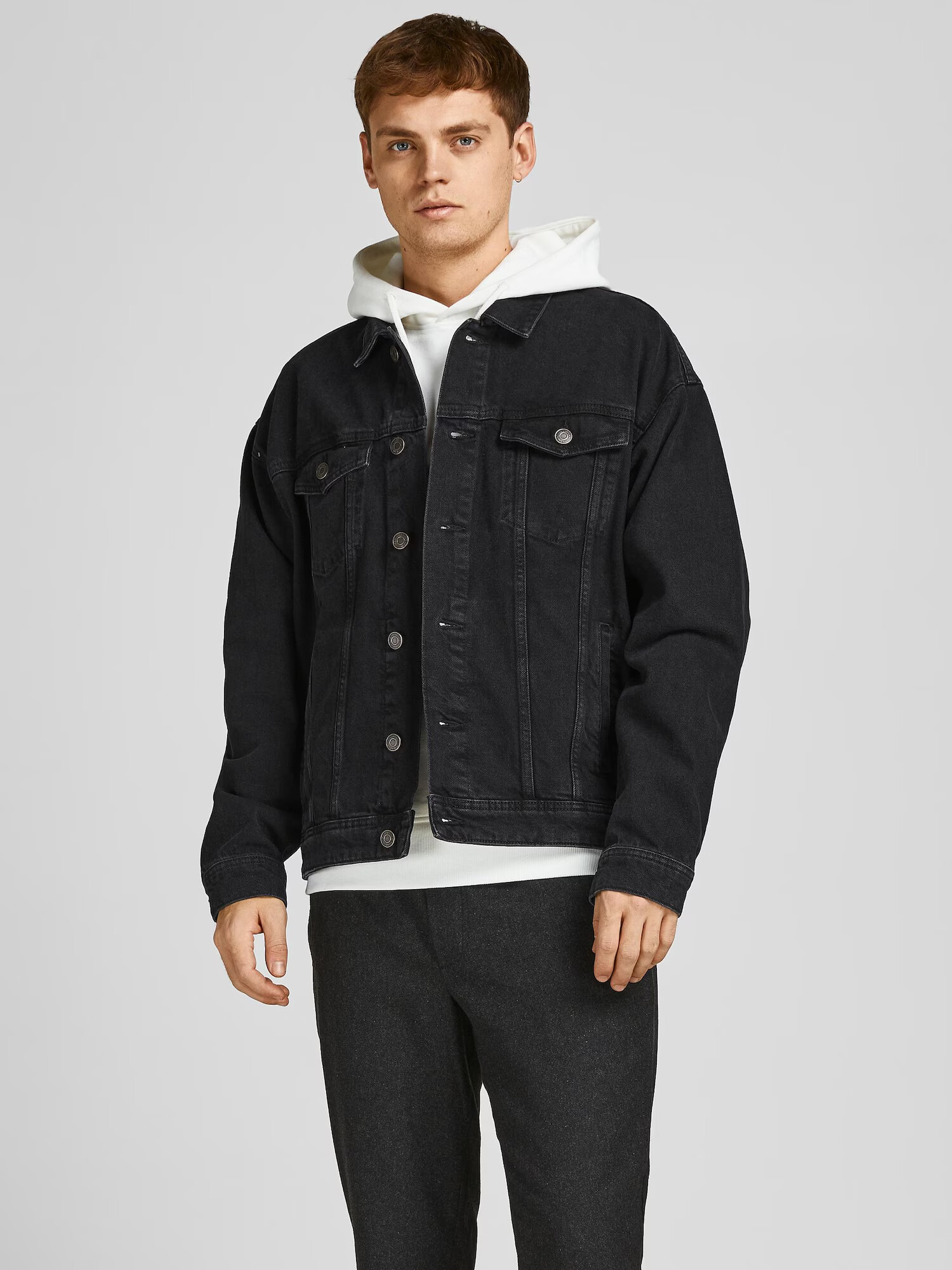 JACK & JONES Prechodná bunda 'Jean' čierny denim - Pepit.sk