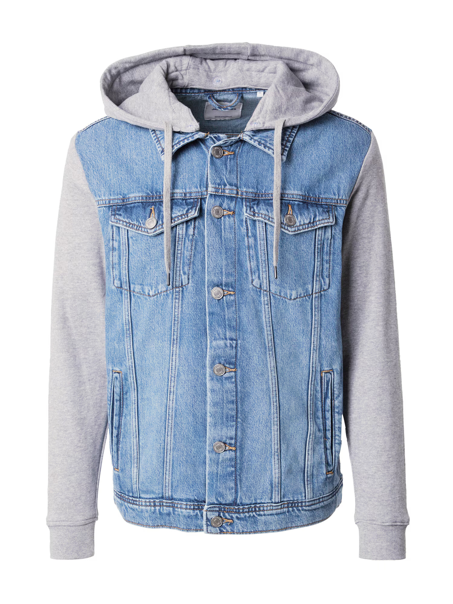 JACK & JONES Prechodná bunda 'JEAN' modrá denim / sivá melírovaná - Pepit.sk