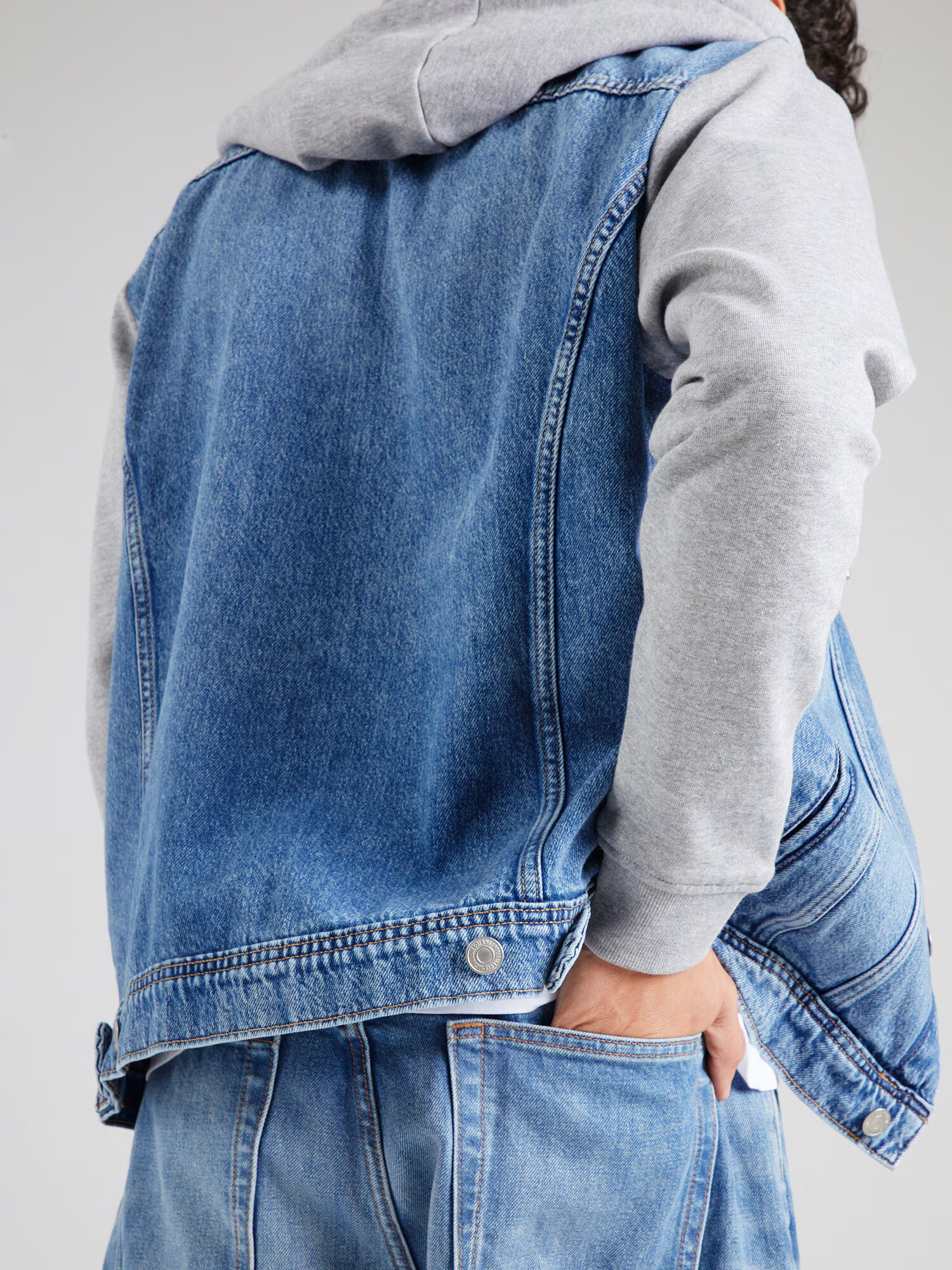 JACK & JONES Prechodná bunda 'JEAN' modrá denim / sivá melírovaná - Pepit.sk