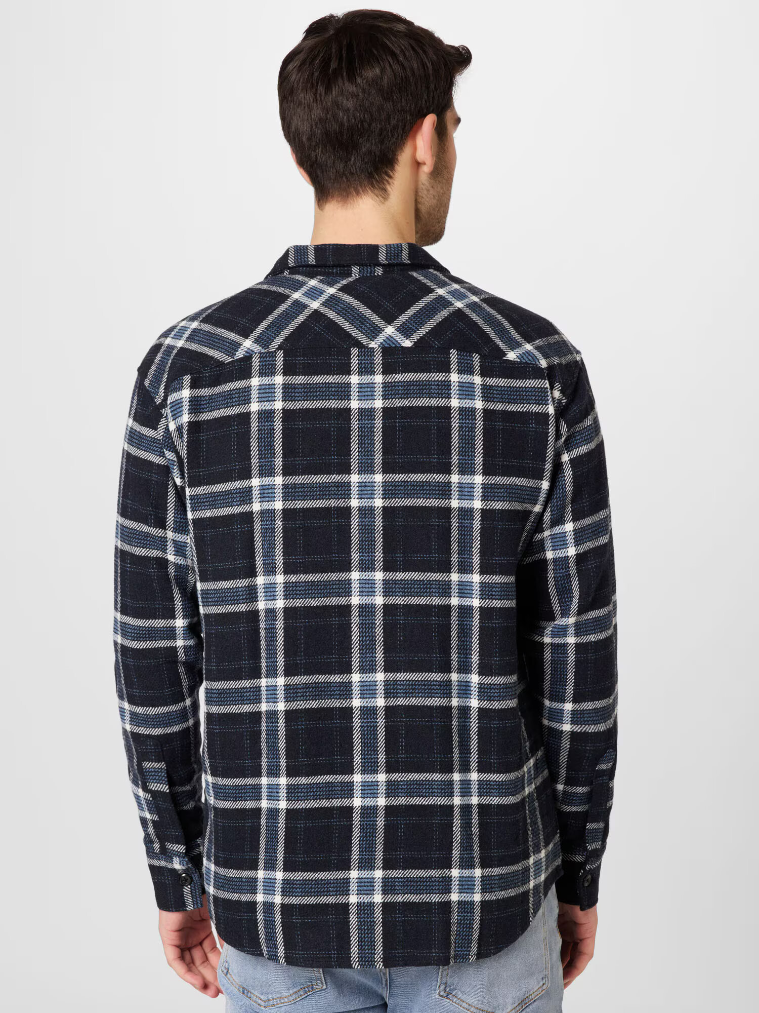 JACK & JONES Prechodná bunda 'JORDENNIS' námornícka modrá / biela - Pepit.sk