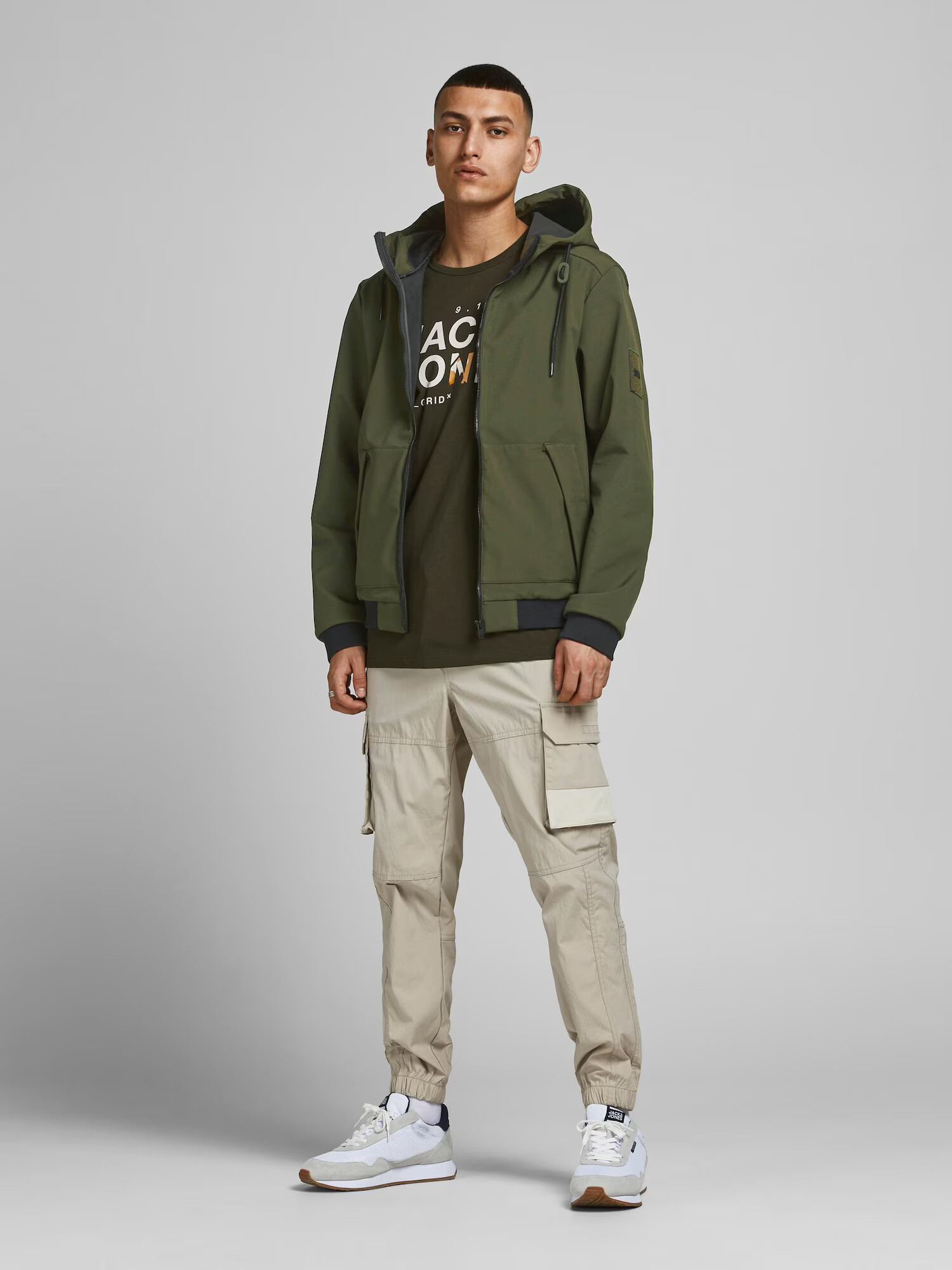 JACK & JONES Prechodná bunda kaki - Pepit.sk