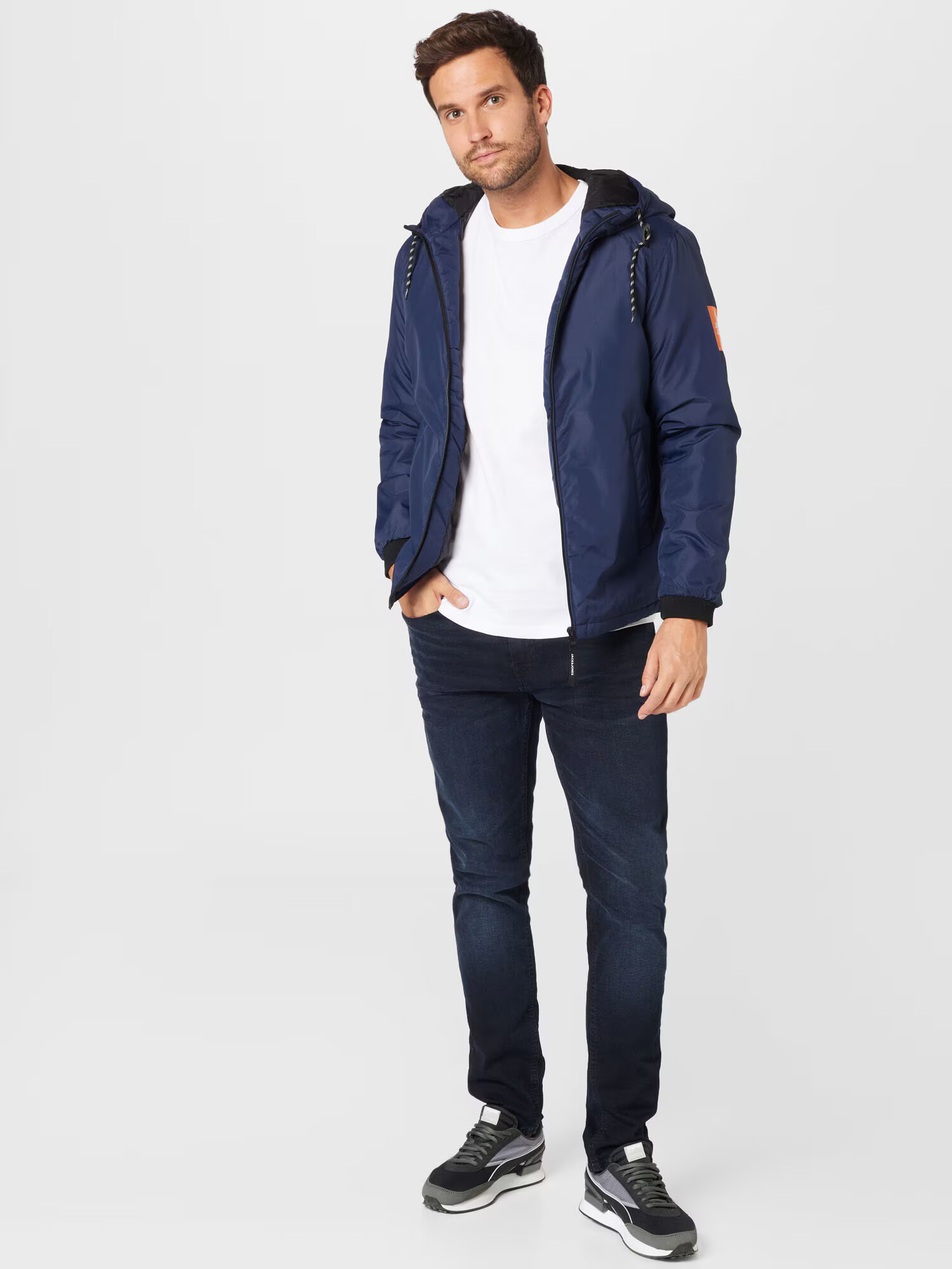 JACK & JONES Prechodná bunda 'LOCK' námornícka modrá - Pepit.sk