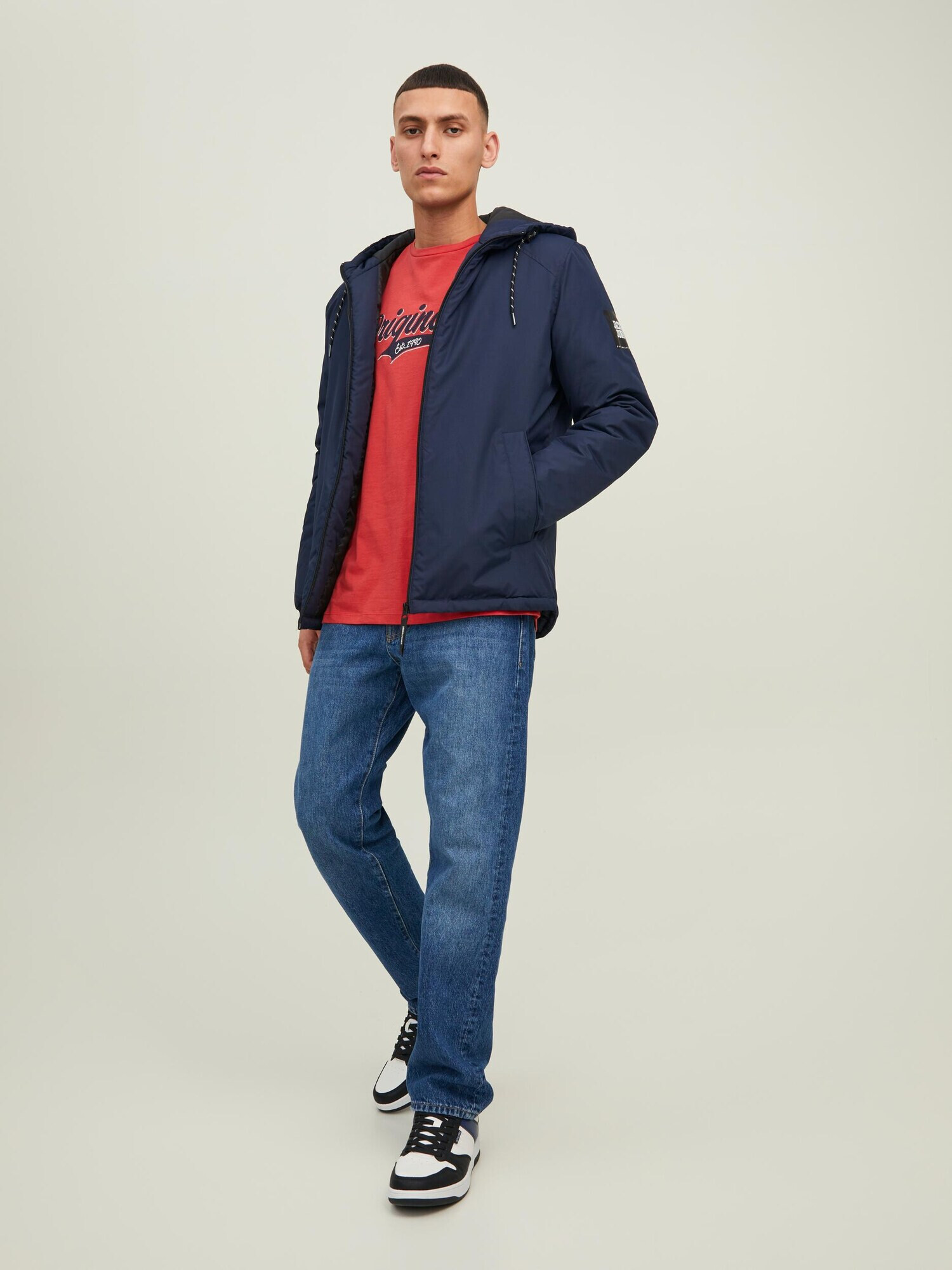 JACK & JONES Prechodná bunda 'Lock' námornícka modrá - Pepit.sk