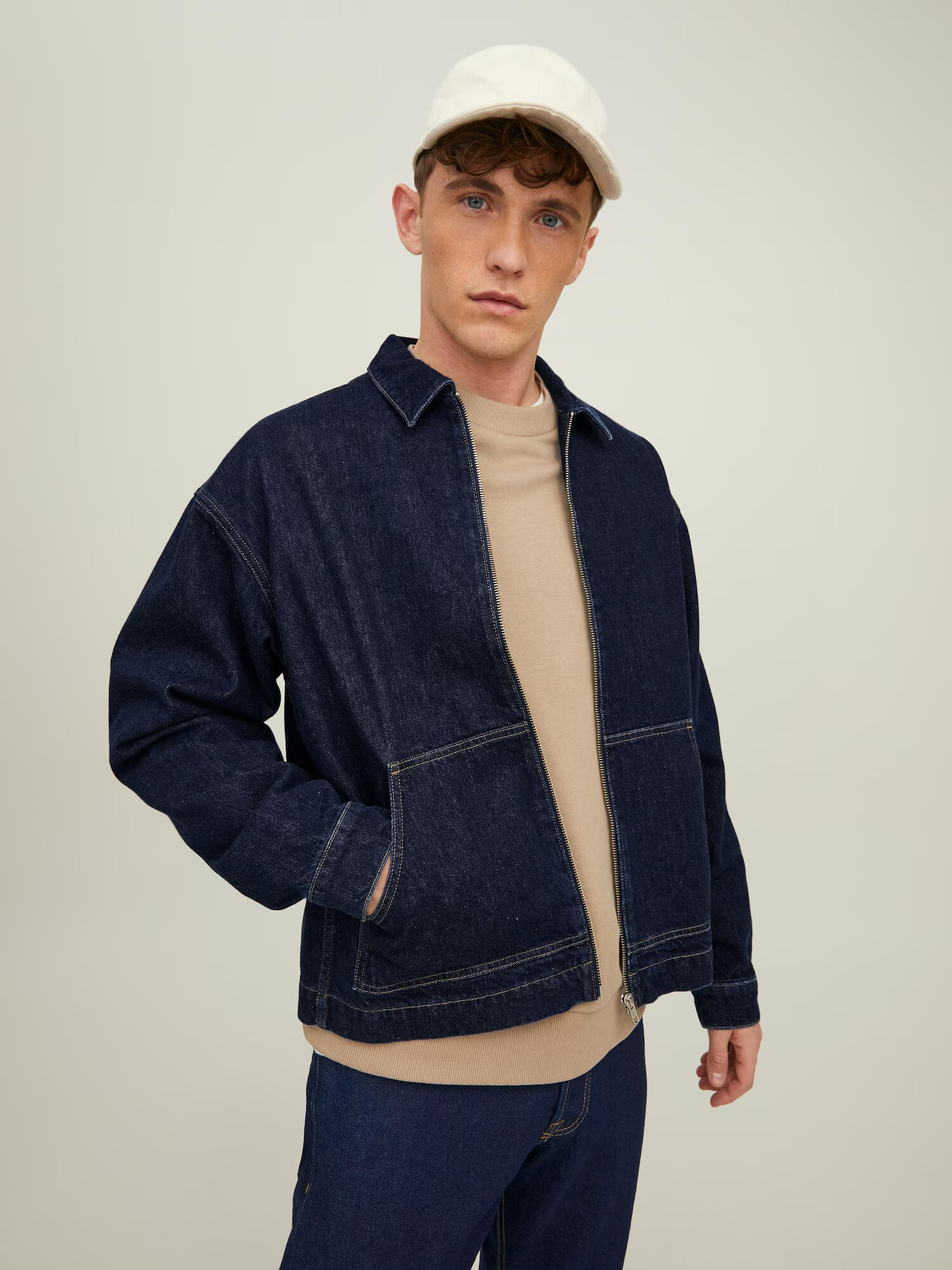 JACK & JONES Prechodná bunda modrá denim - Pepit.sk