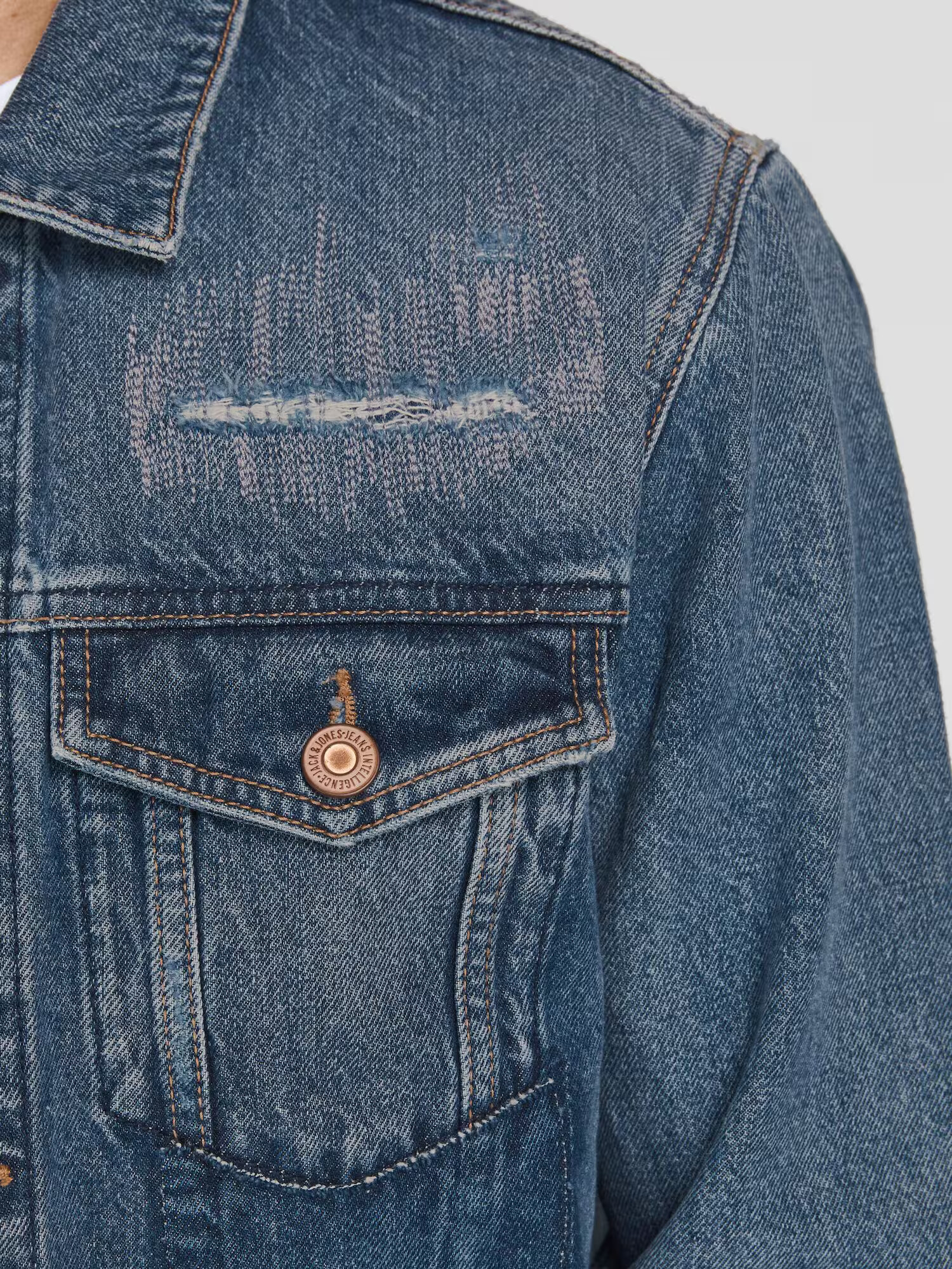 JACK & JONES Prechodná bunda modrá denim - Pepit.sk