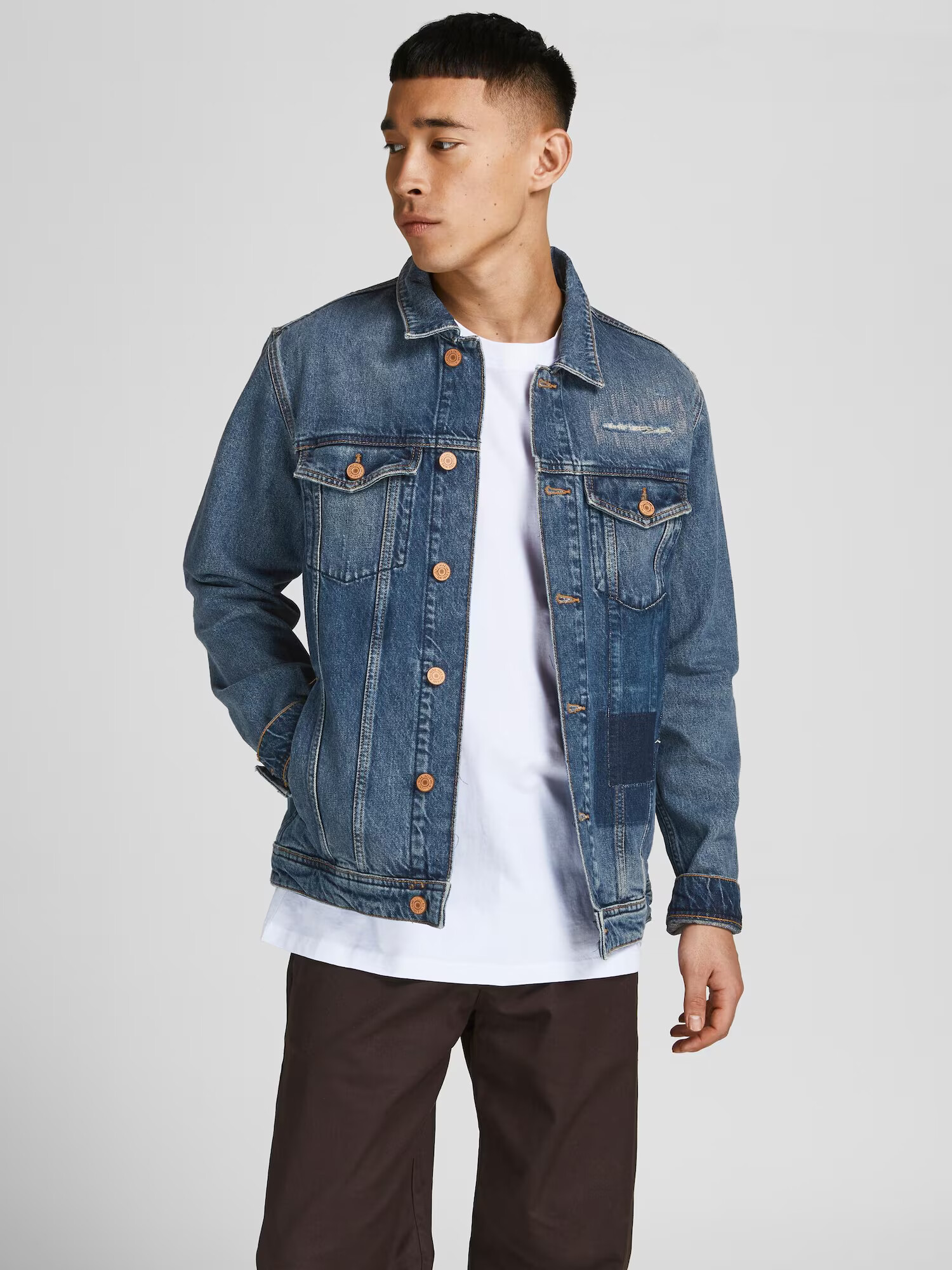 JACK & JONES Prechodná bunda modrá denim - Pepit.sk