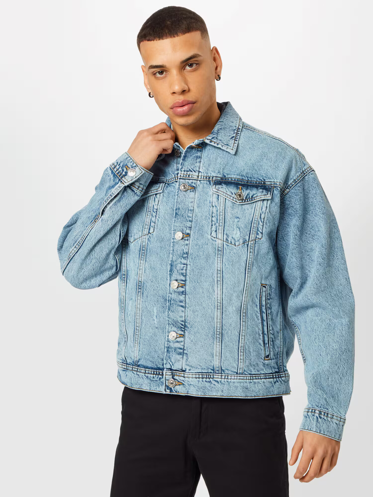 JACK & JONES Prechodná bunda modrá denim - Pepit.sk