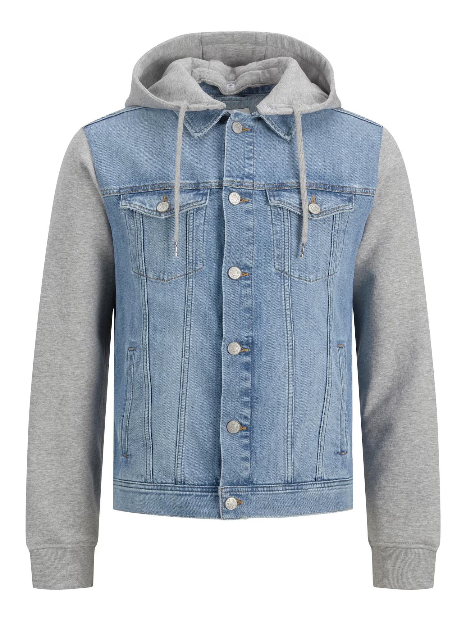 JACK & JONES Prechodná bunda modrá denim / sivá melírovaná - Pepit.sk