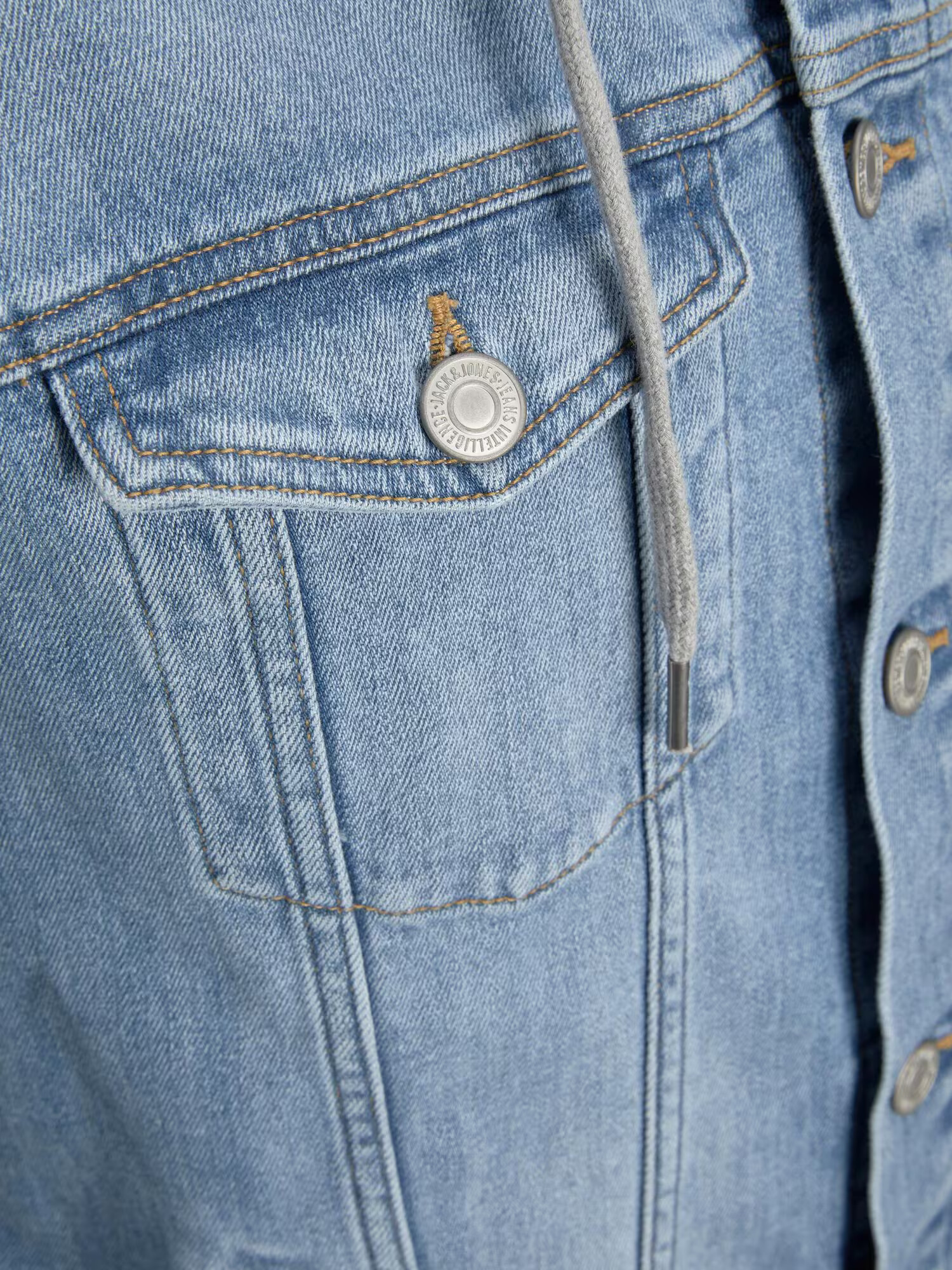 JACK & JONES Prechodná bunda modrá denim / sivá melírovaná - Pepit.sk