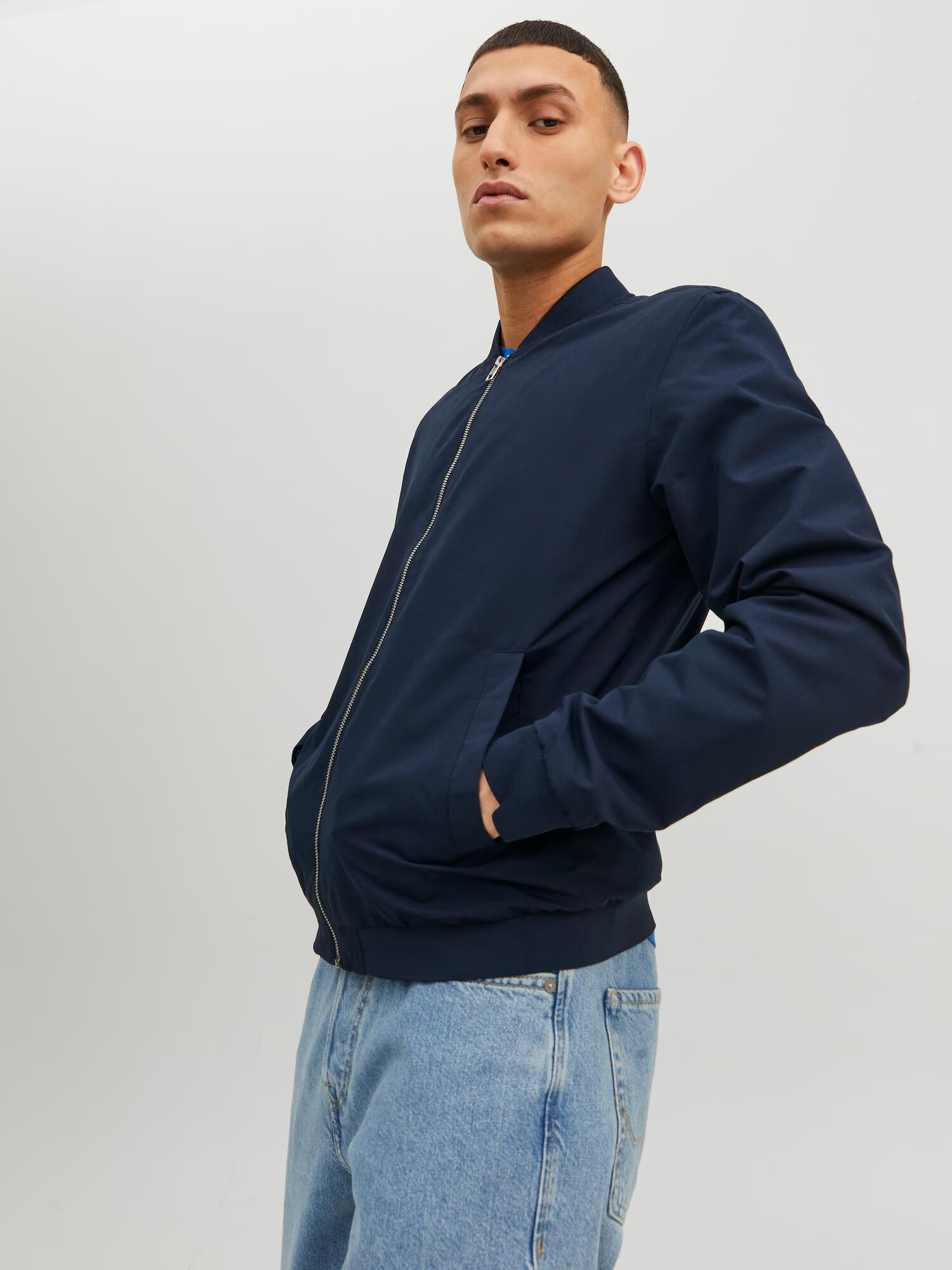 JACK & JONES Prechodná bunda 'Roy' tmavomodrá - Pepit.sk