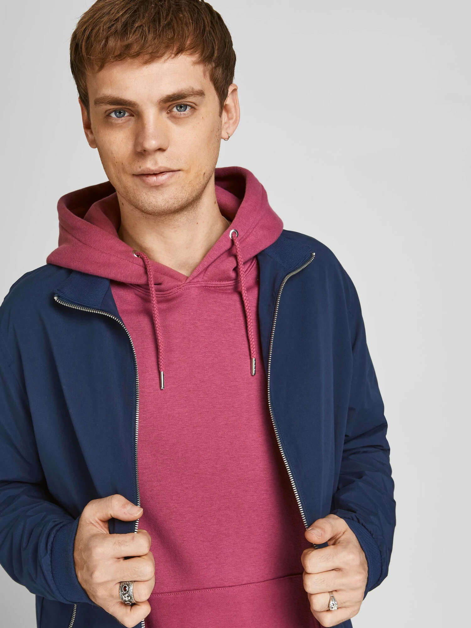 JACK & JONES Prechodná bunda 'Rush Harrington' tmavomodrá - Pepit.sk