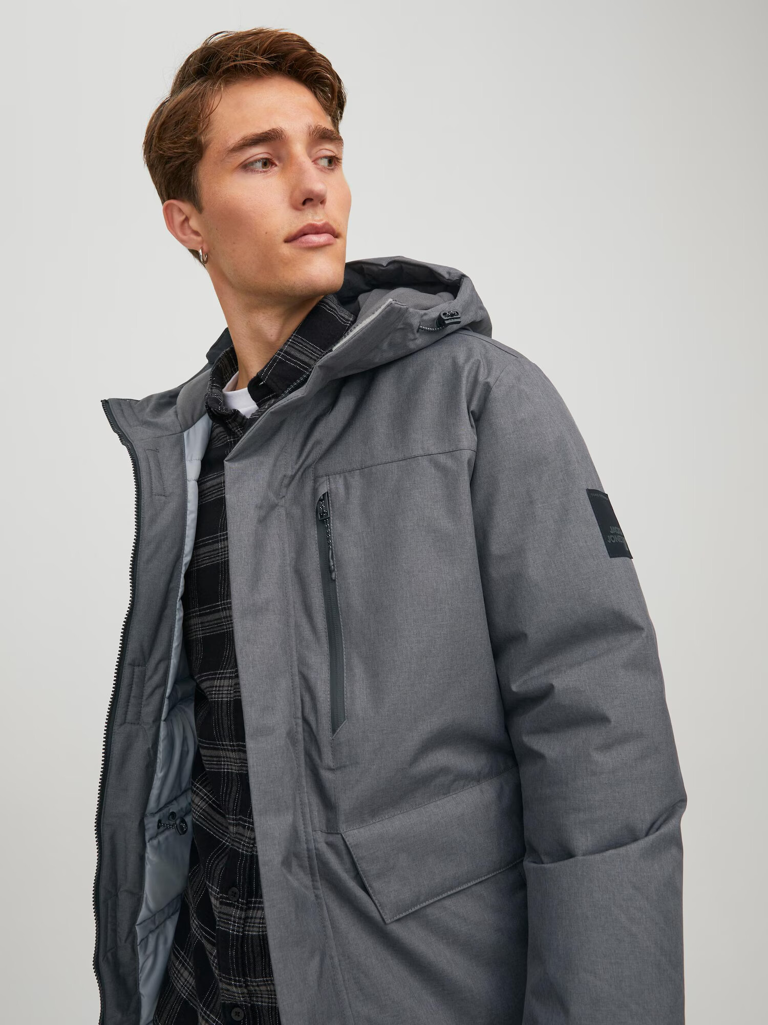 JACK & JONES Prechodná parka 'Bach' čadičová - Pepit.sk