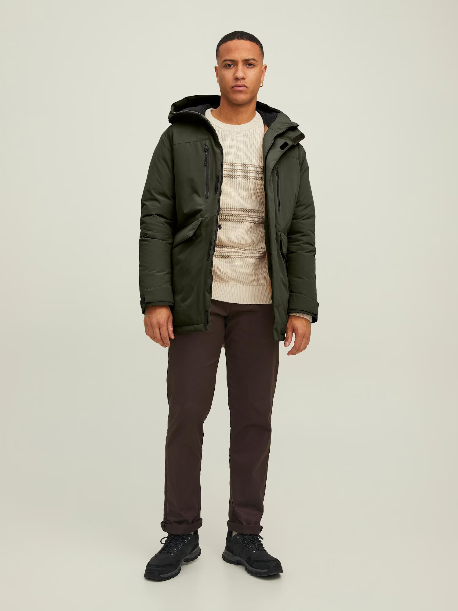 JACK & JONES Prechodná parka 'BACH' tmavozelená - Pepit.sk