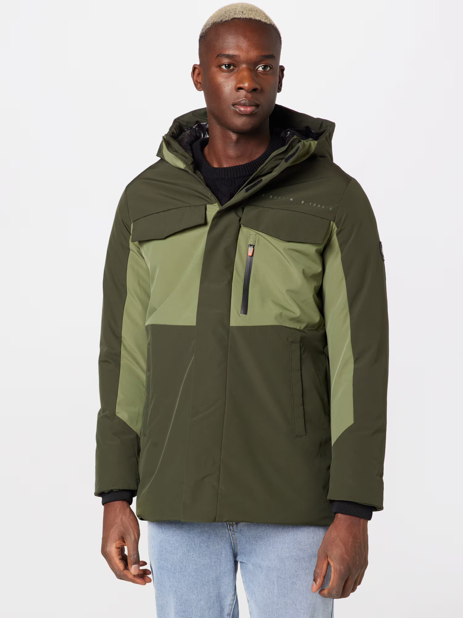 JACK & JONES Prechodná parka 'FRIDAY' kaki / pastelovo zelená - Pepit.sk