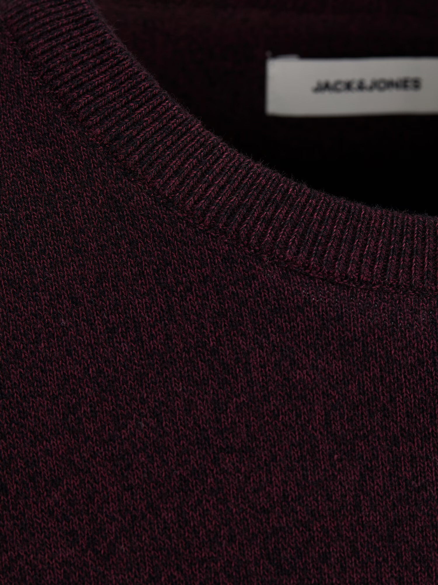 JACK & JONES Sveter burgundská / čierna - Pepit.sk