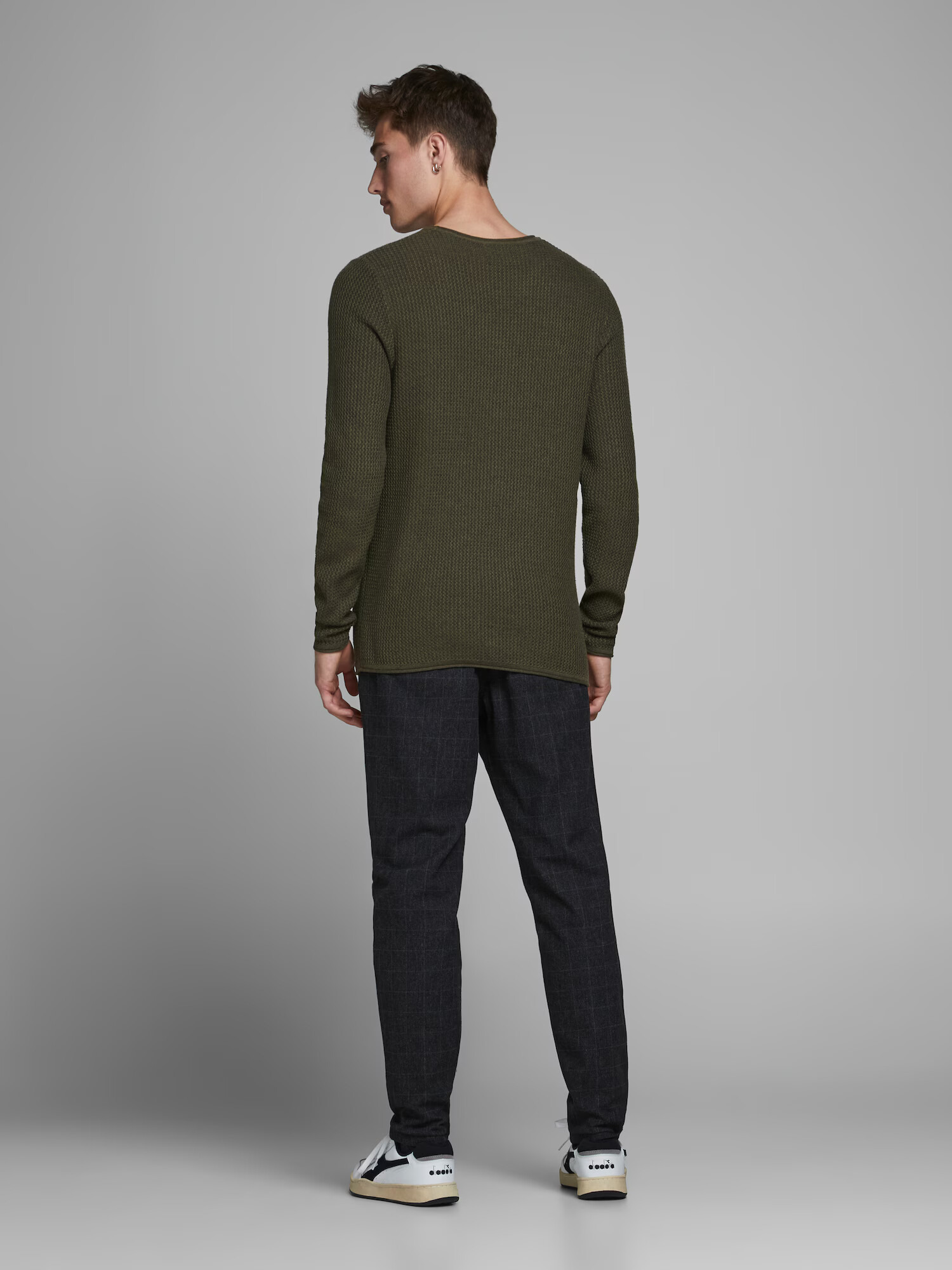 JACK & JONES Sveter 'Carlos' kaki - Pepit.sk