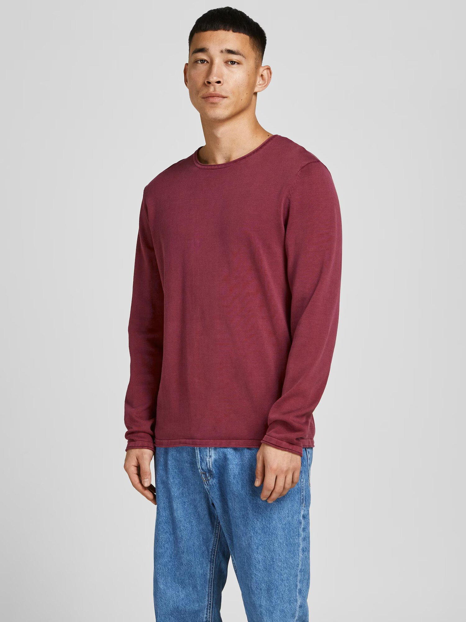 JACK & JONES Sveter 'Leo' burgundská - Pepit.sk