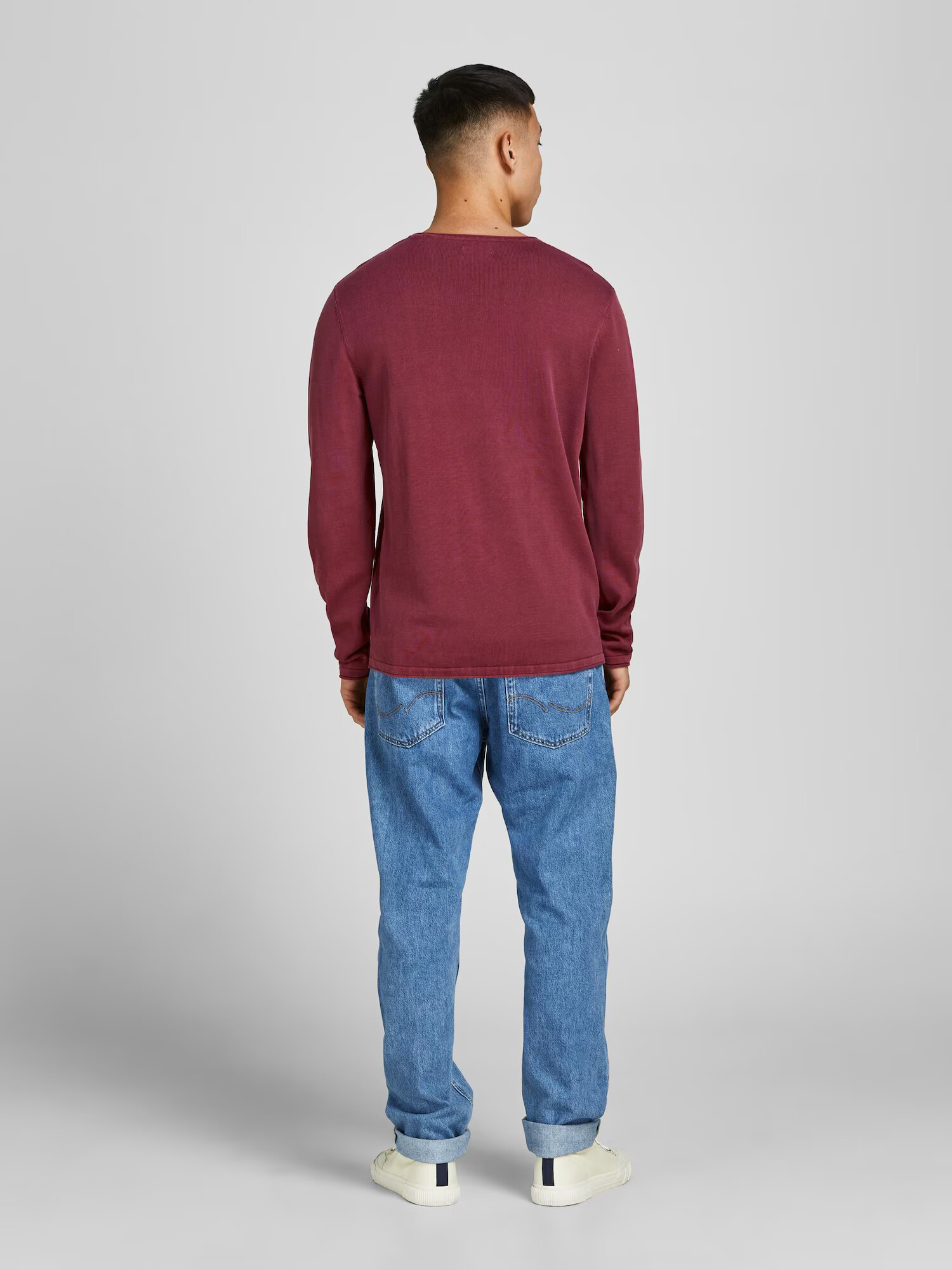 JACK & JONES Sveter 'Leo' burgundská - Pepit.sk