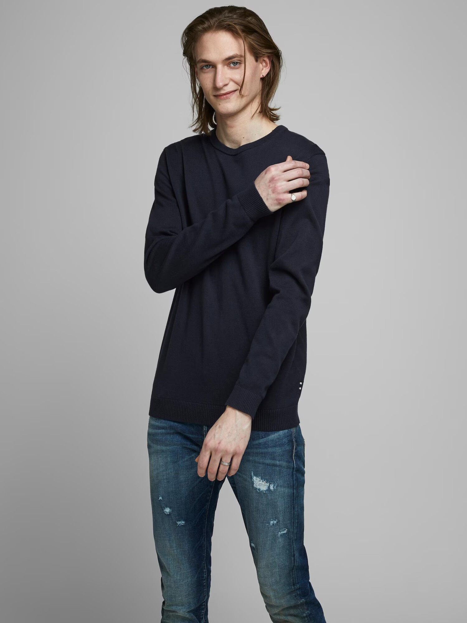 JACK & JONES Sveter tmavomodrá - Pepit.sk