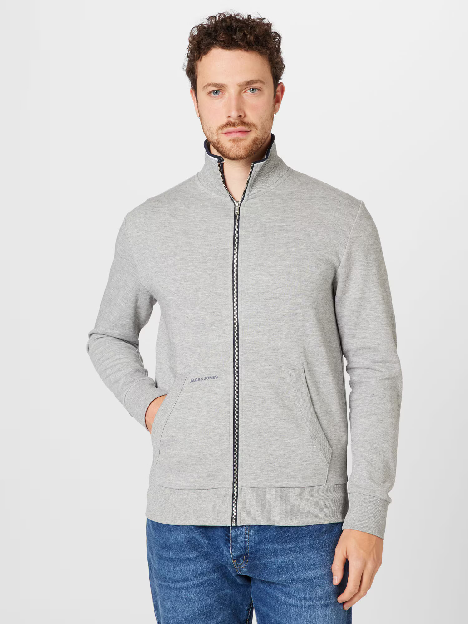 JACK & JONES Tepláková bunda 'AIDEN' svetlosivá - Pepit.sk